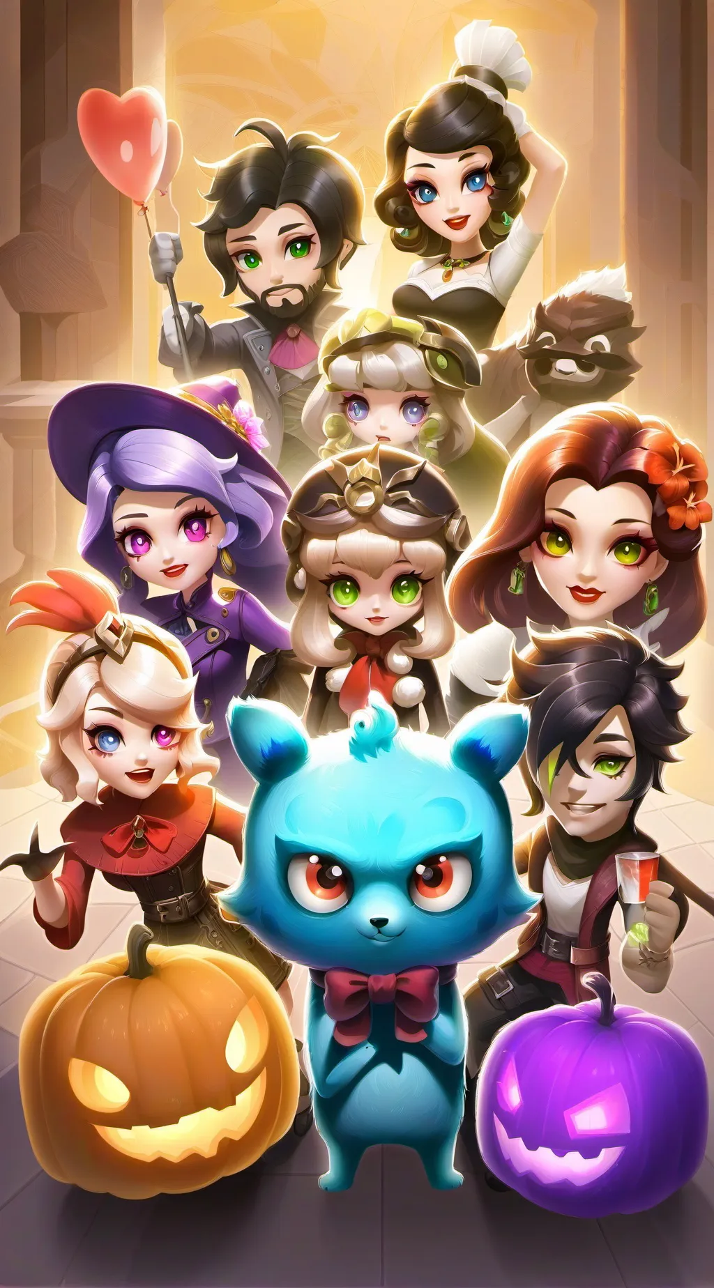 ai character: The Friends  background