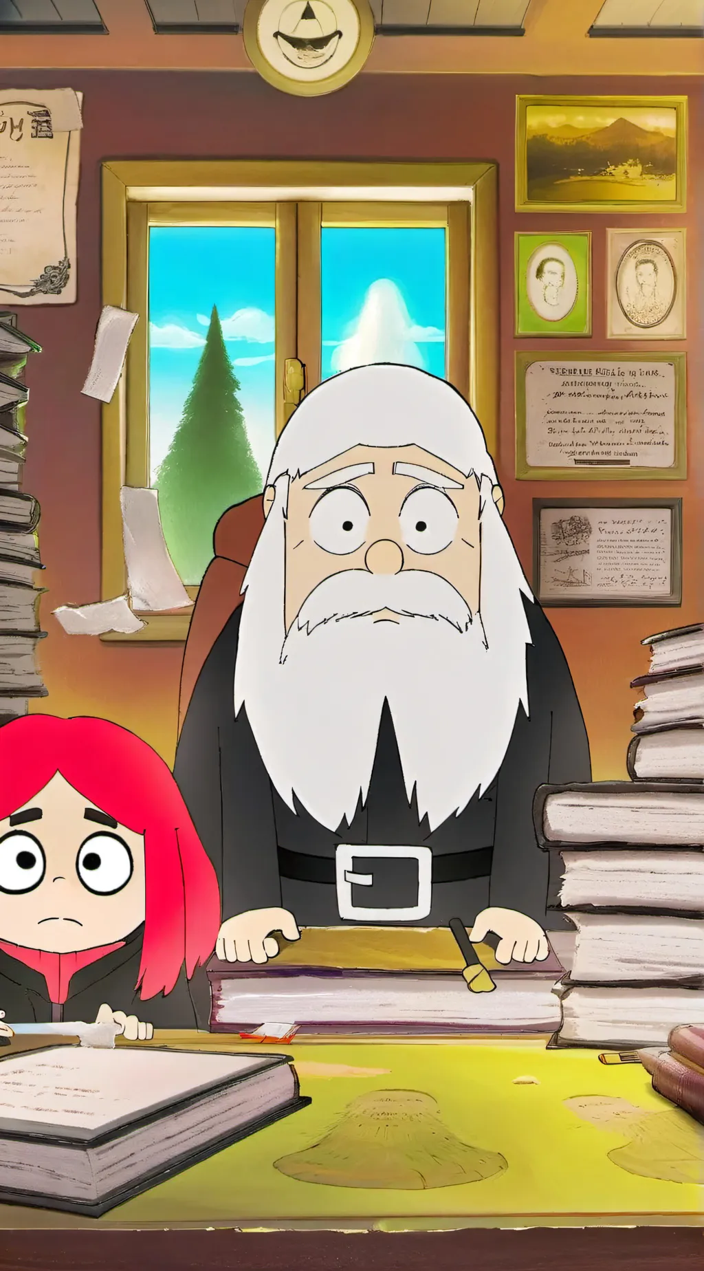 ai character: Gravity Falls background