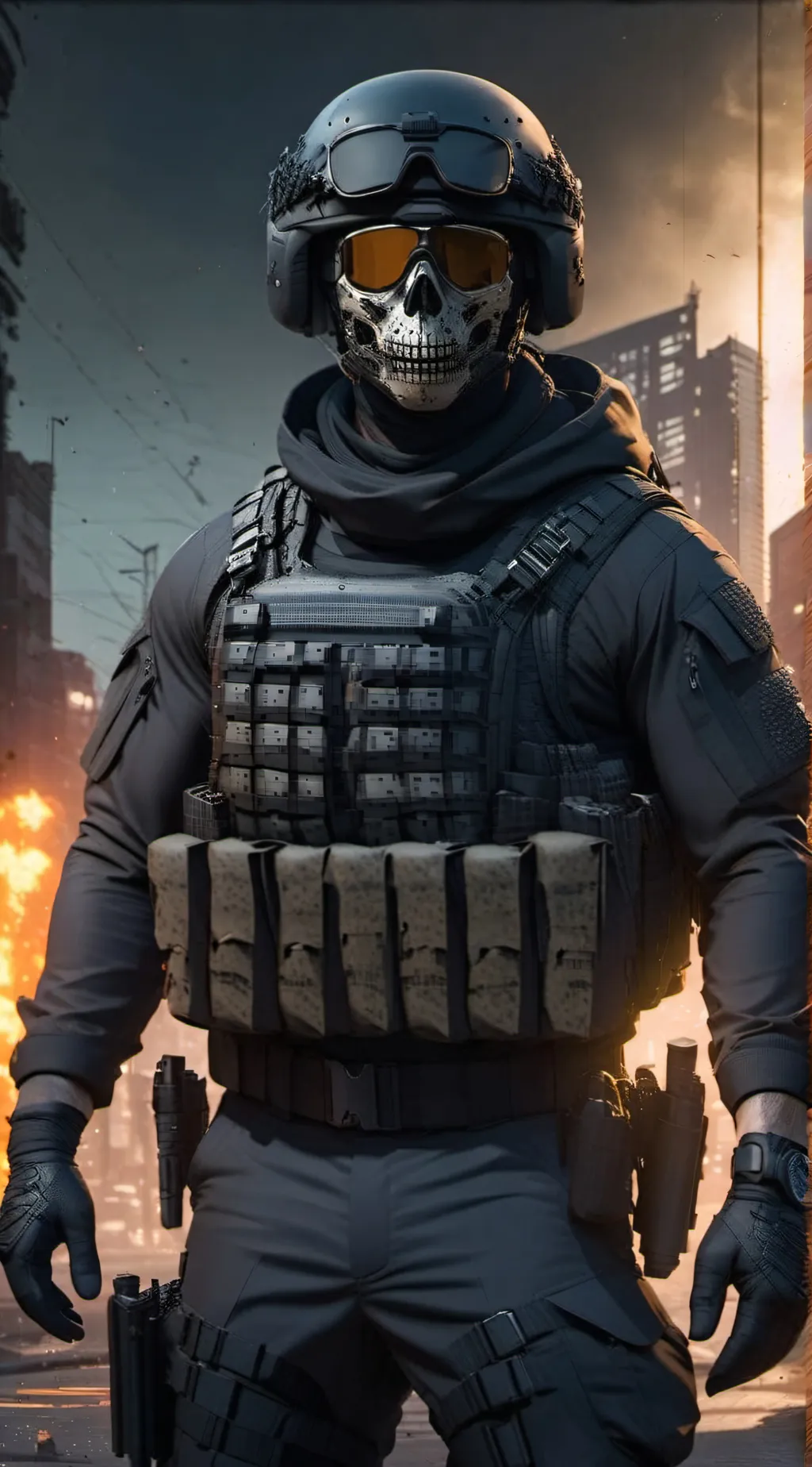 ai character: Ghost background