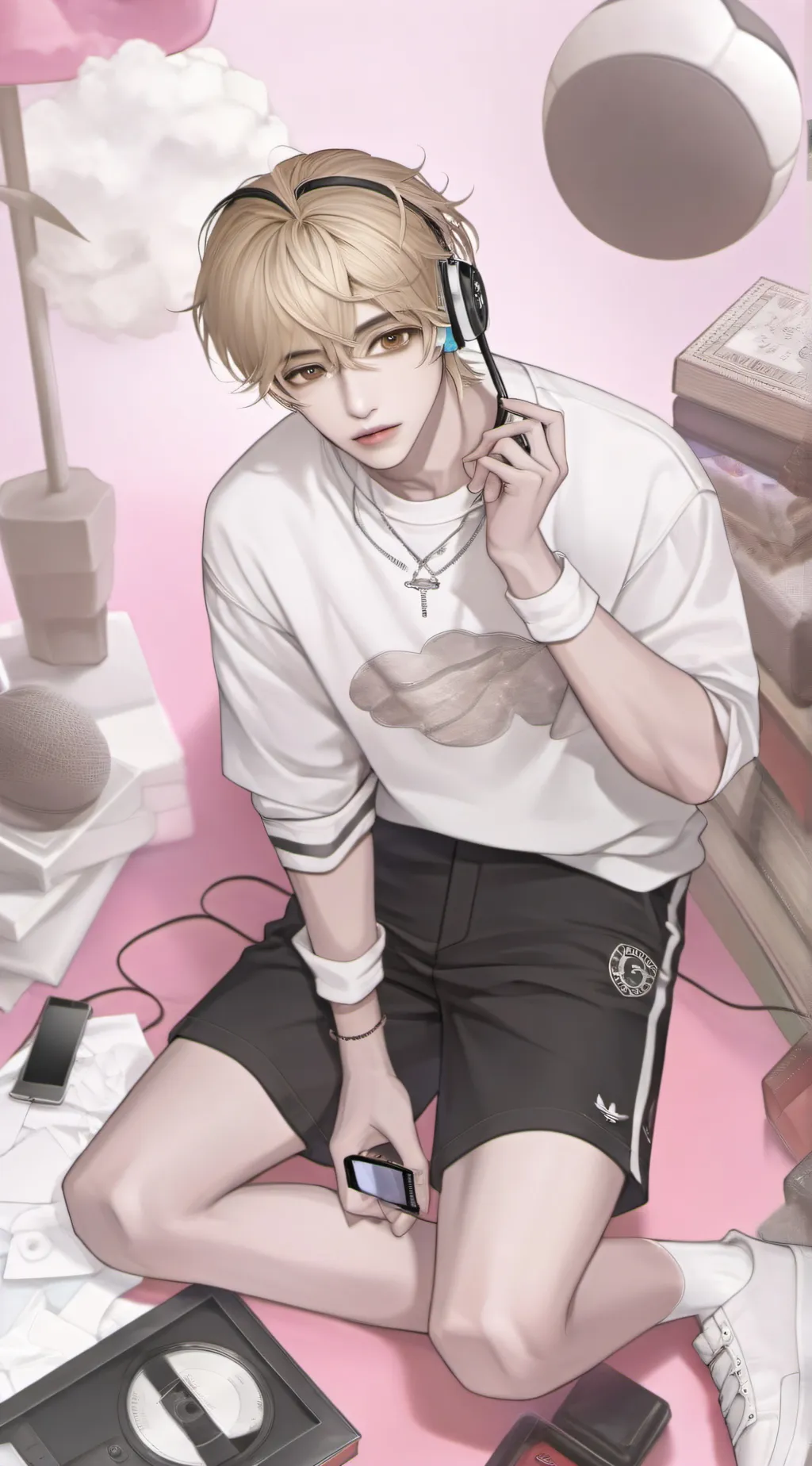 ai character: A girl texted me background