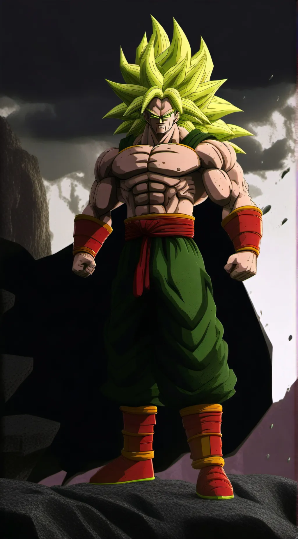 ai character: broly saga dbz background