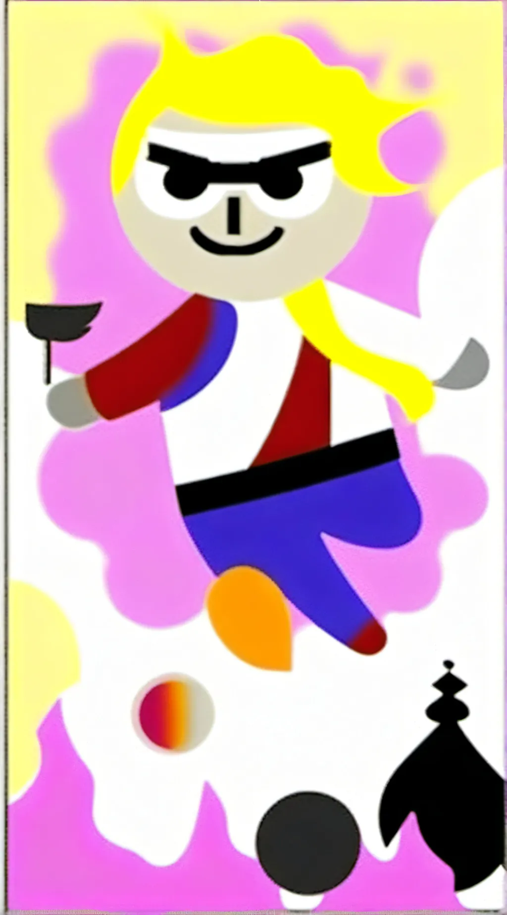 ai character: glisten background