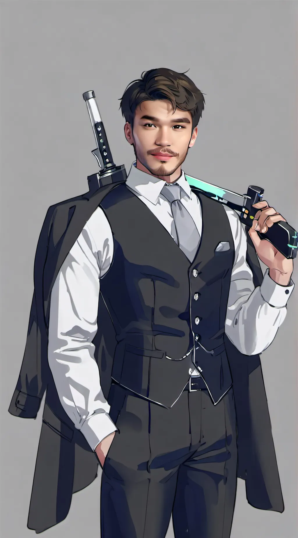 ai character: Ryuko Robotnik  background