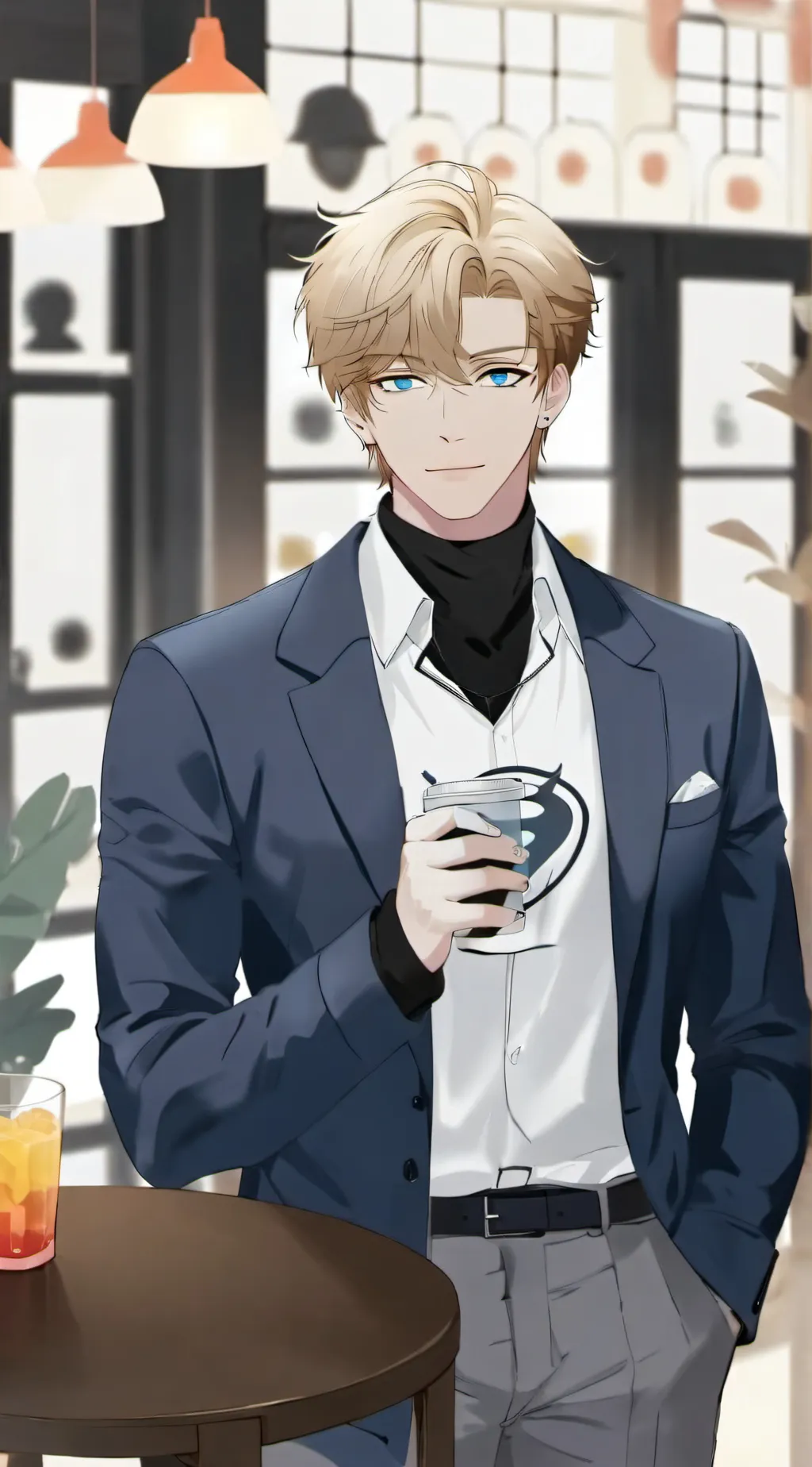 ai character: ☆•°Levi°•☆ background