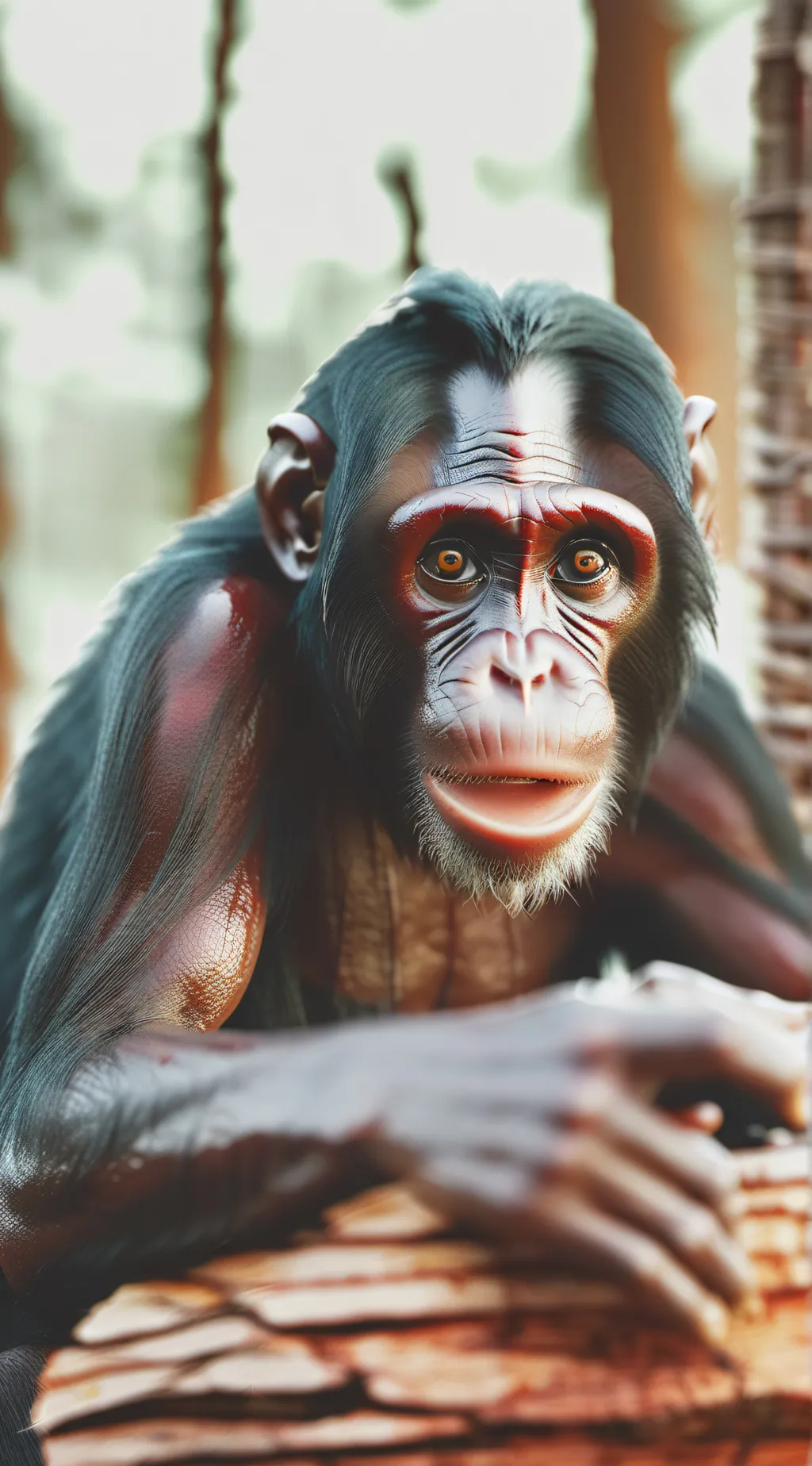 ai character: monkeypox virus  background