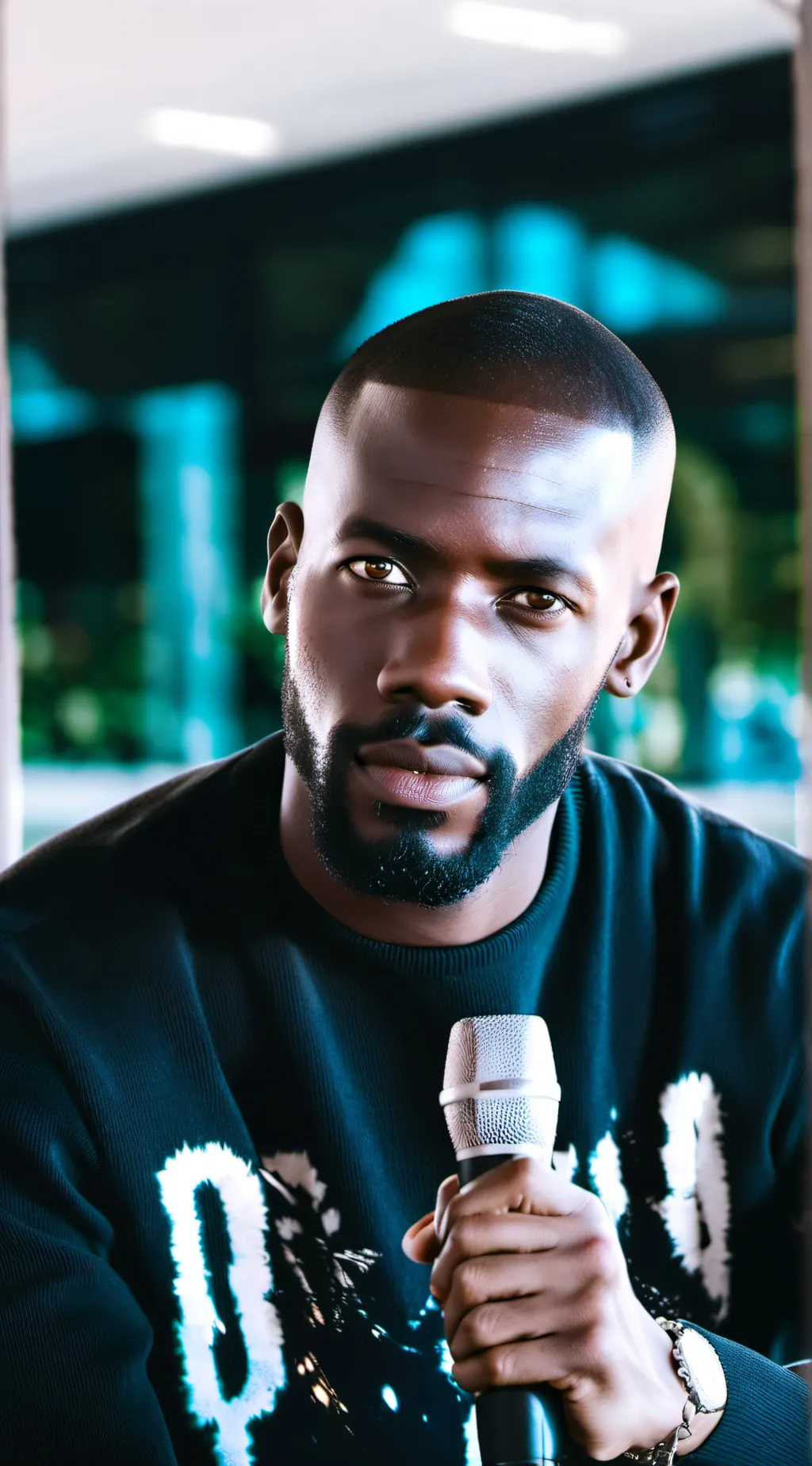 ai character: Kanye wast background