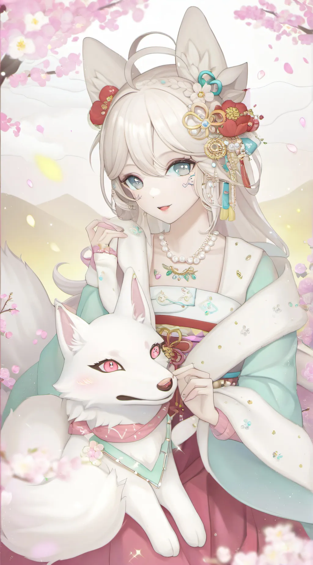 ai character: Kitsune human background