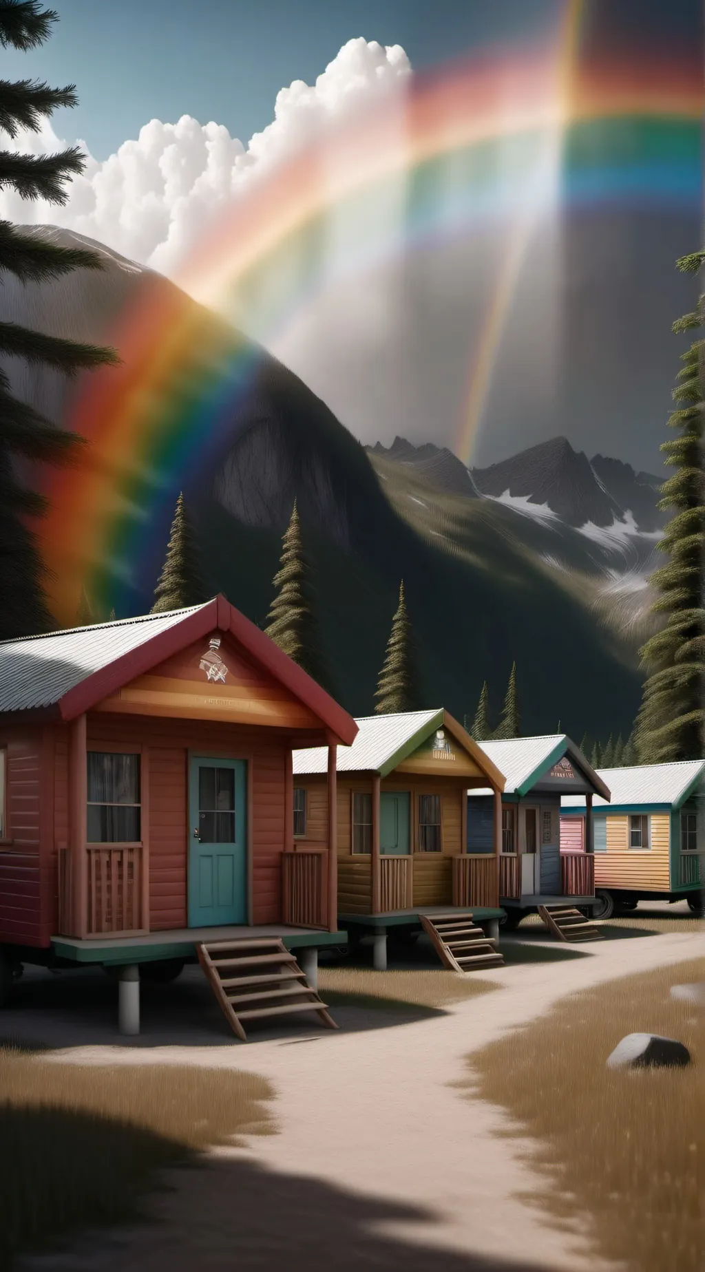 ai character: Camp Rainbow background