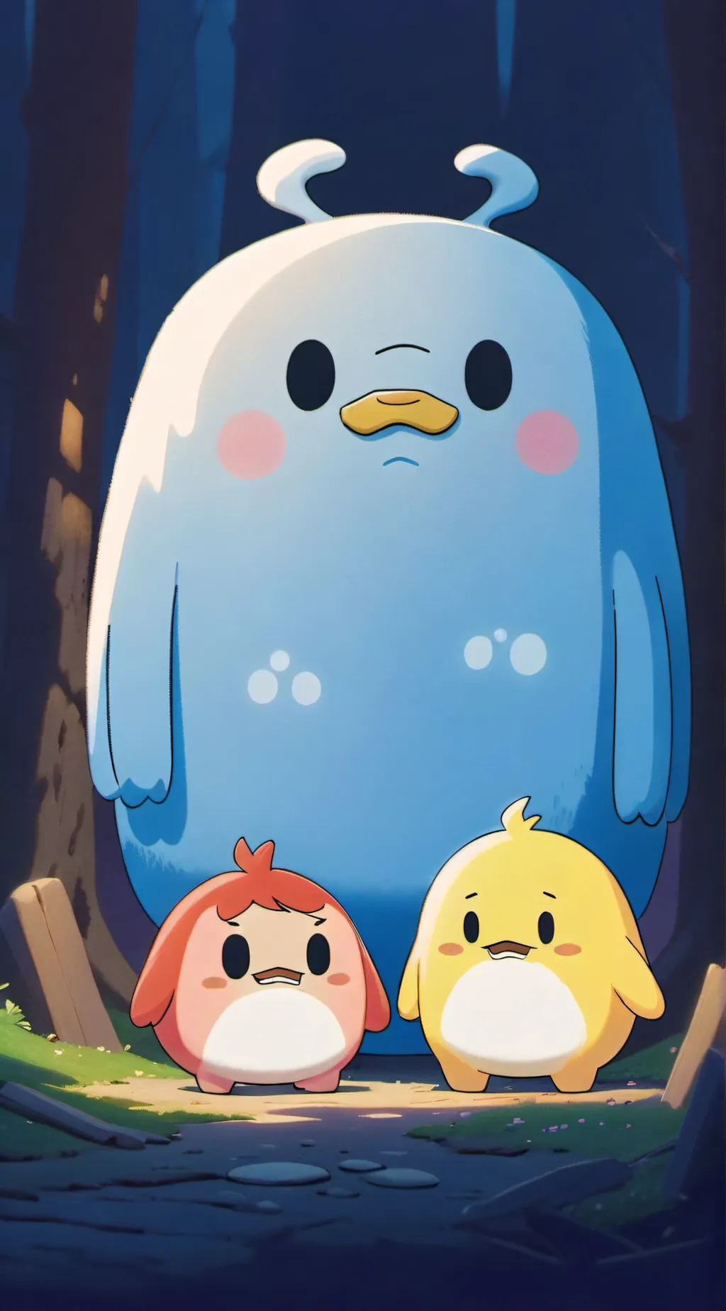 ai character: bomby and naily  background