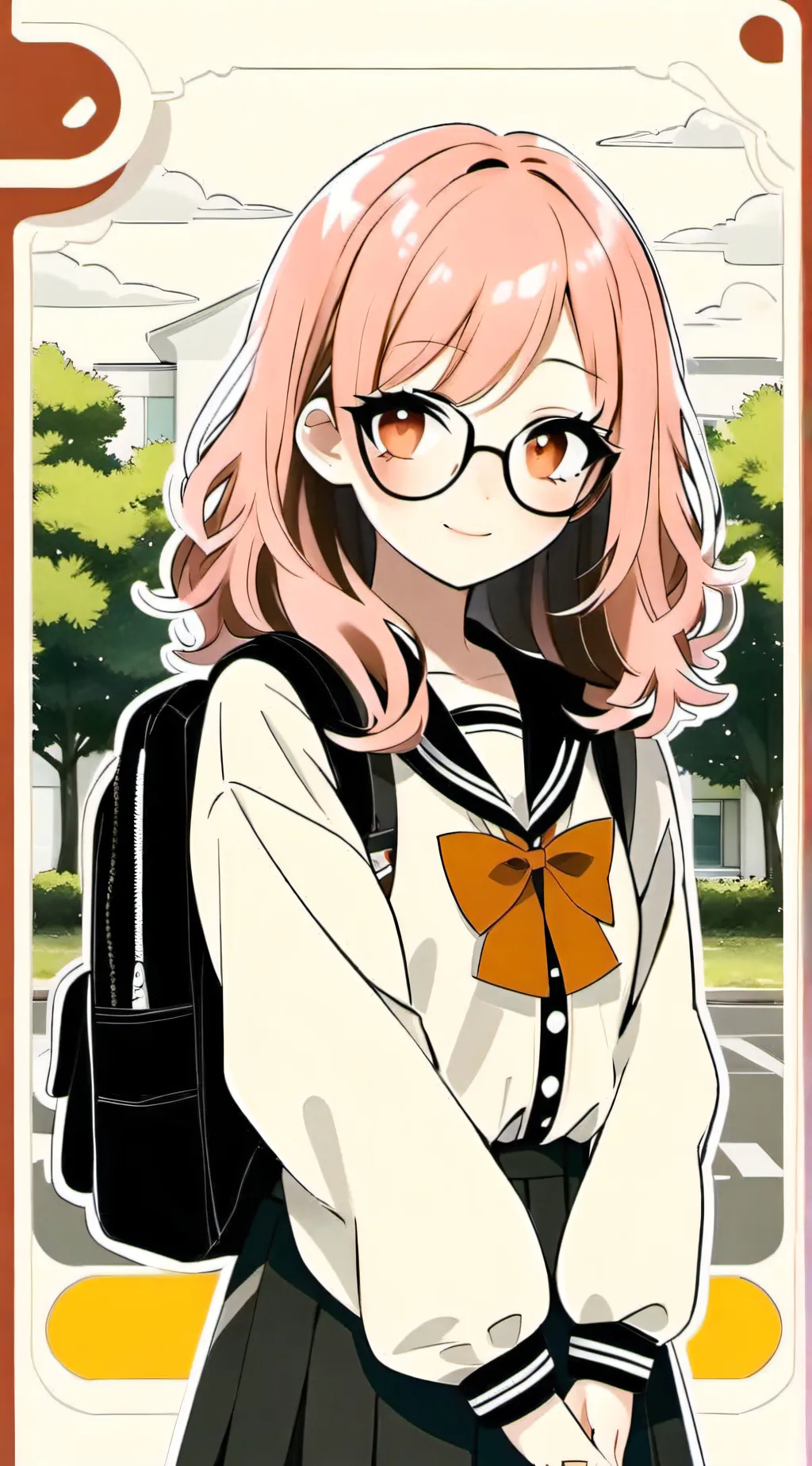 ai character: nerd(girl) 2 background