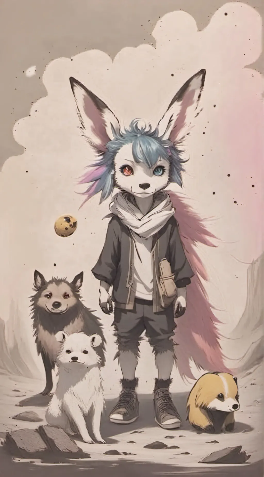 ai character: chiknnugget background