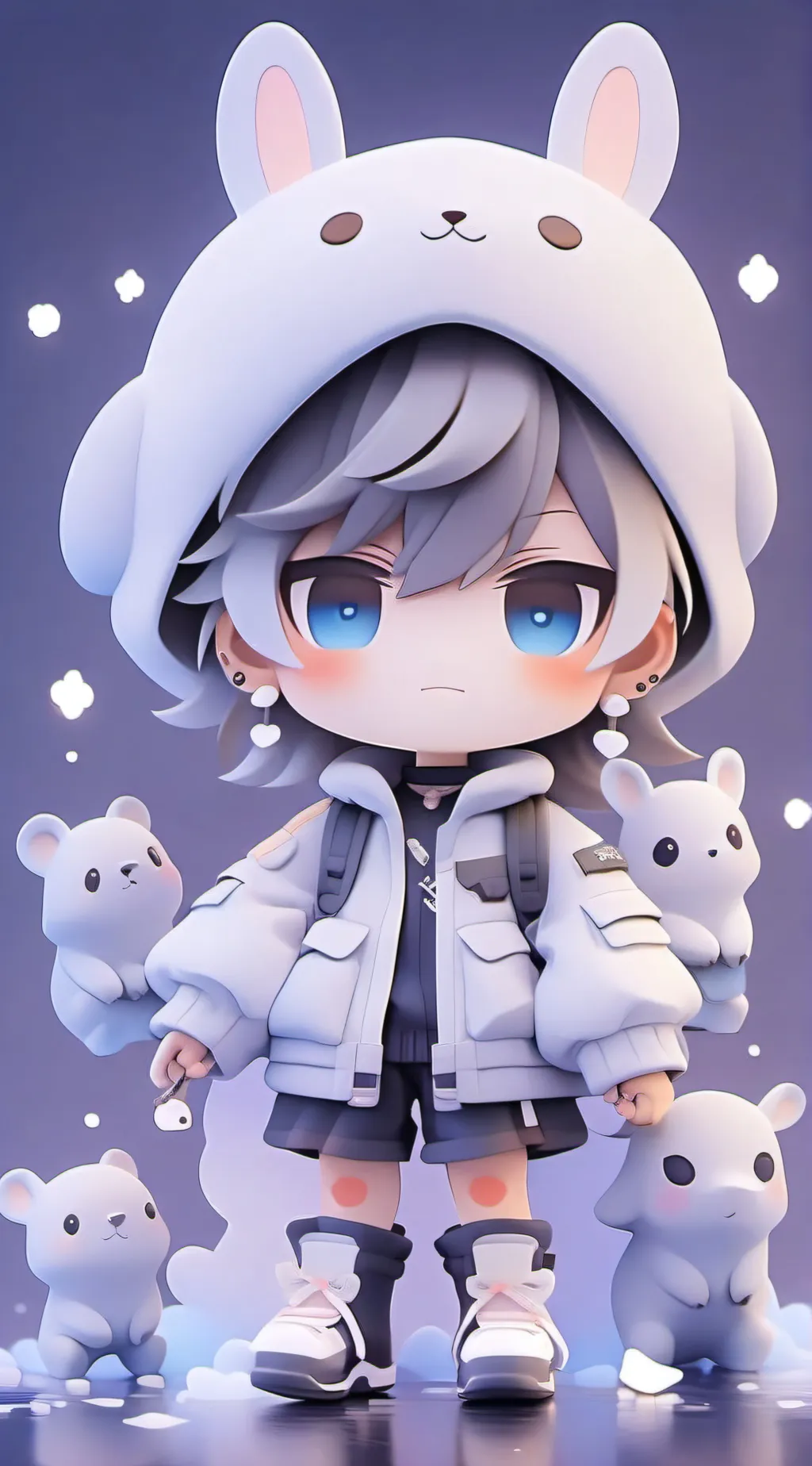 ai character: furry convention background