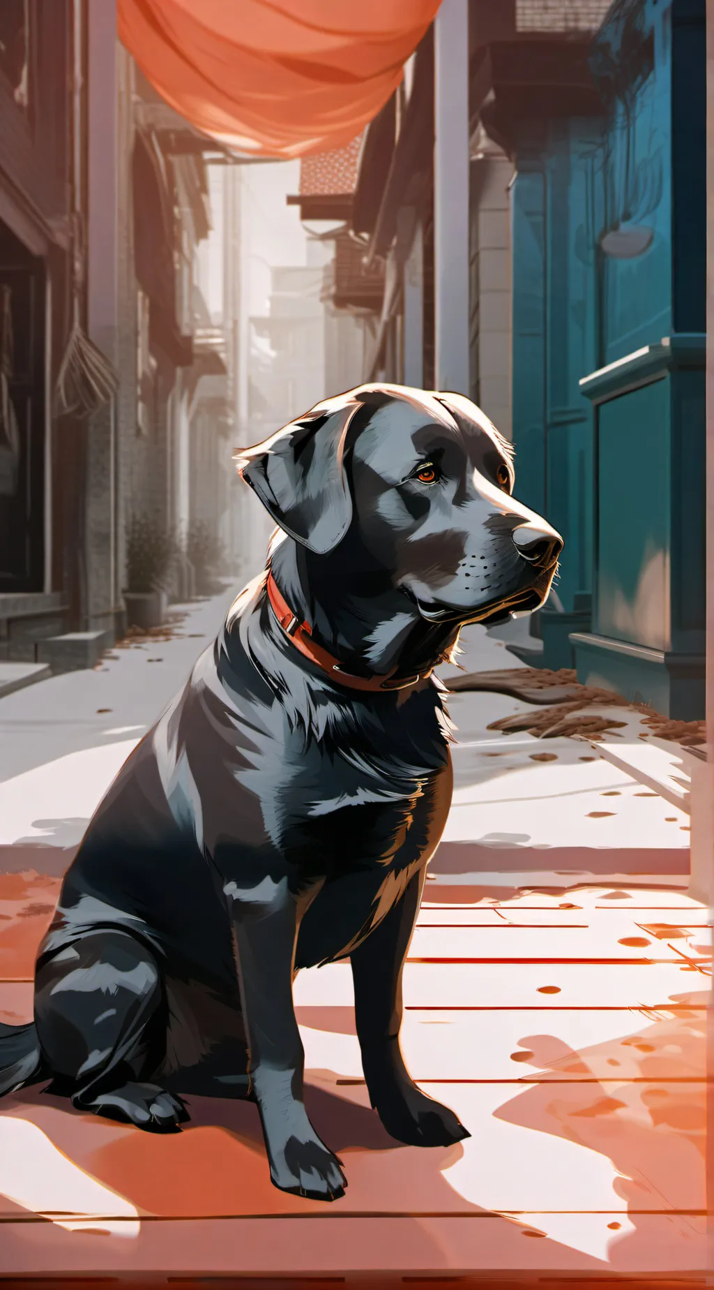ai character: dog background