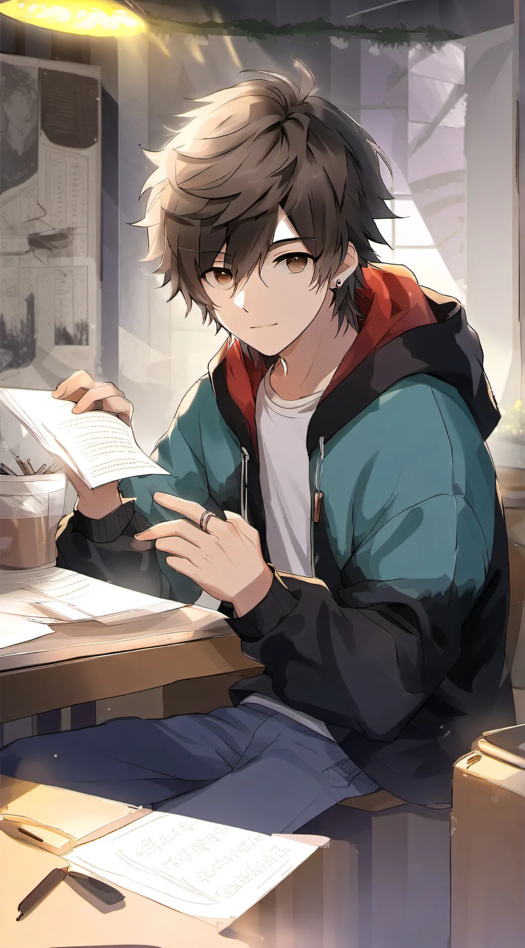 ai character: Xander  background