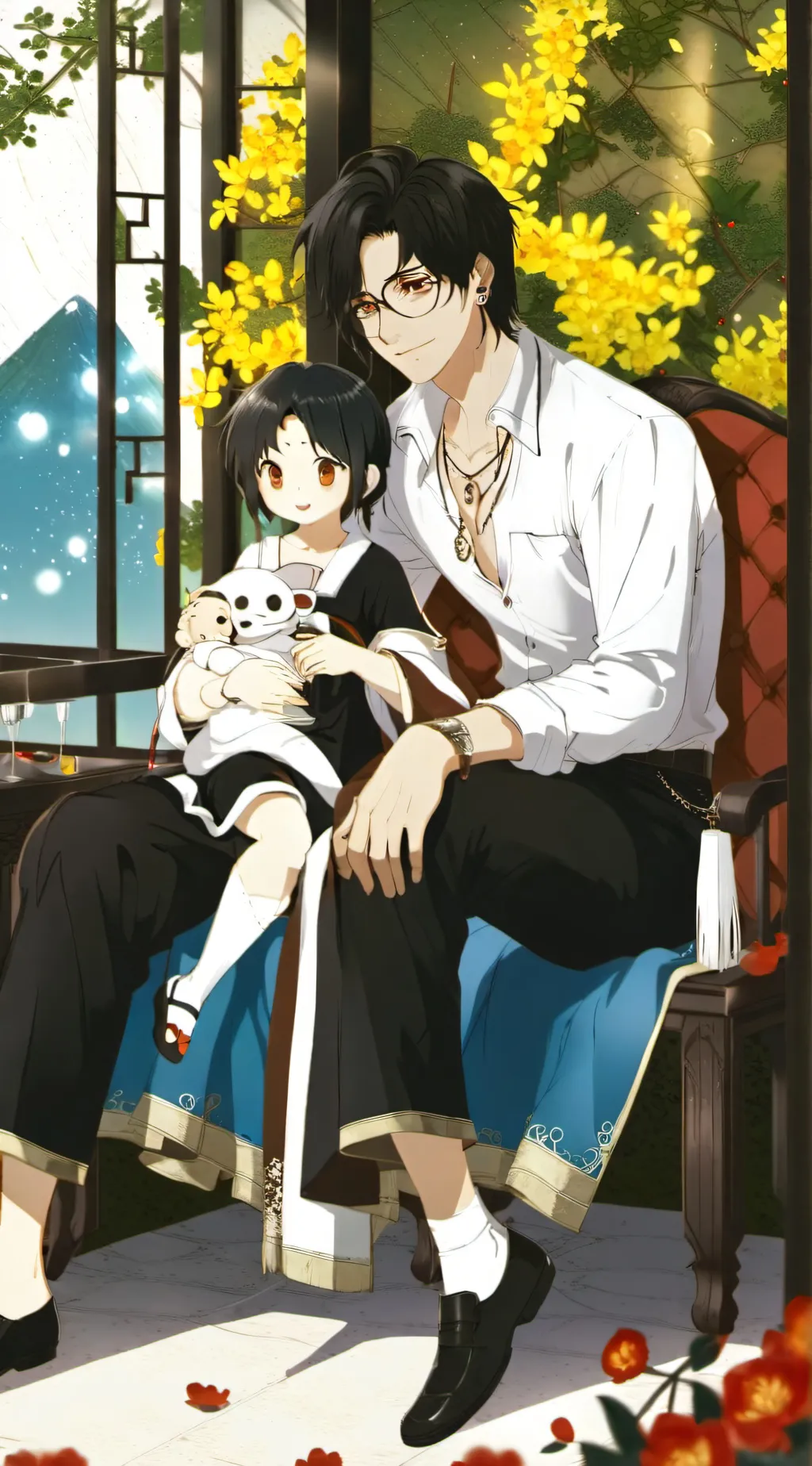 ai character: Milly and max background