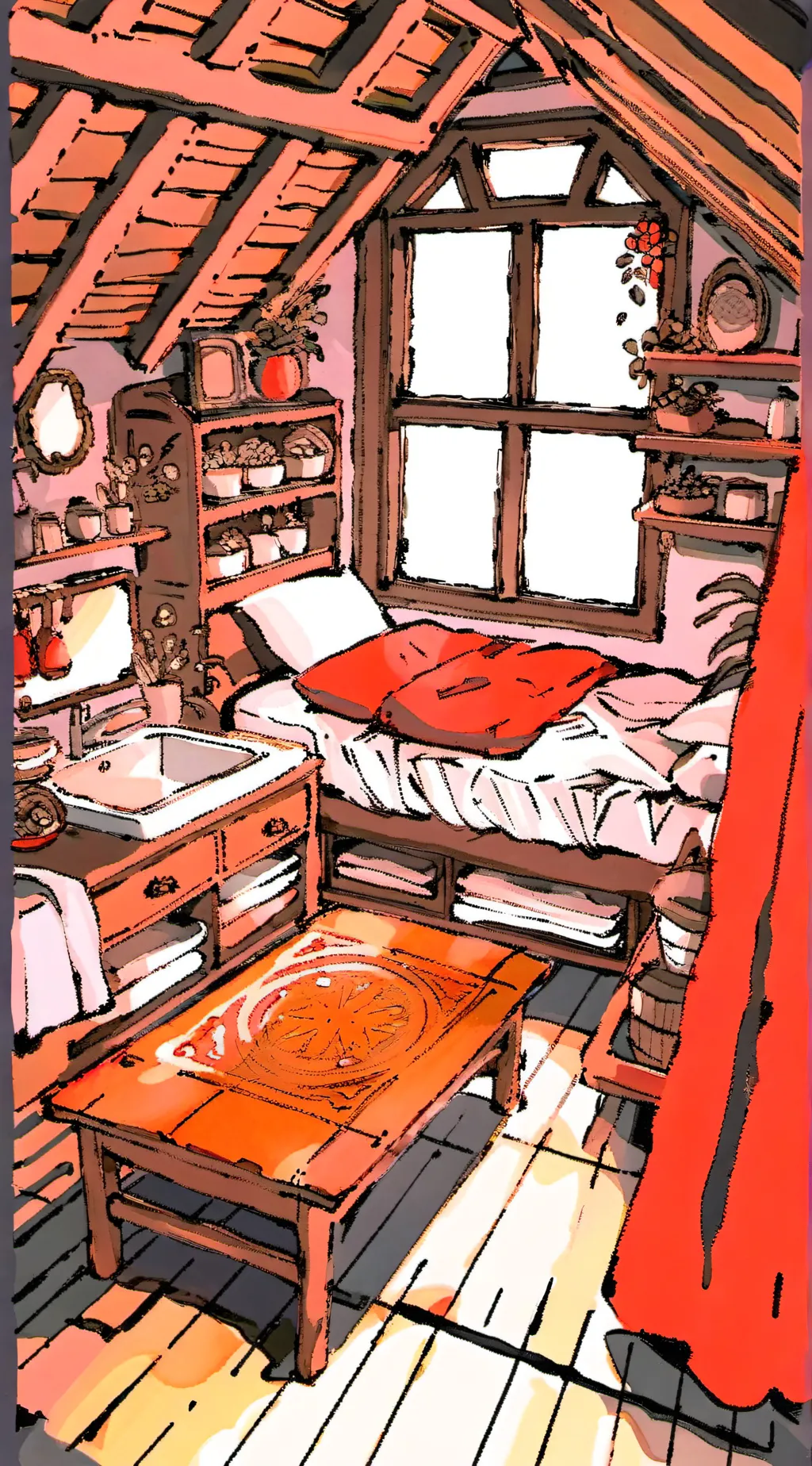 ai character: The Attic background