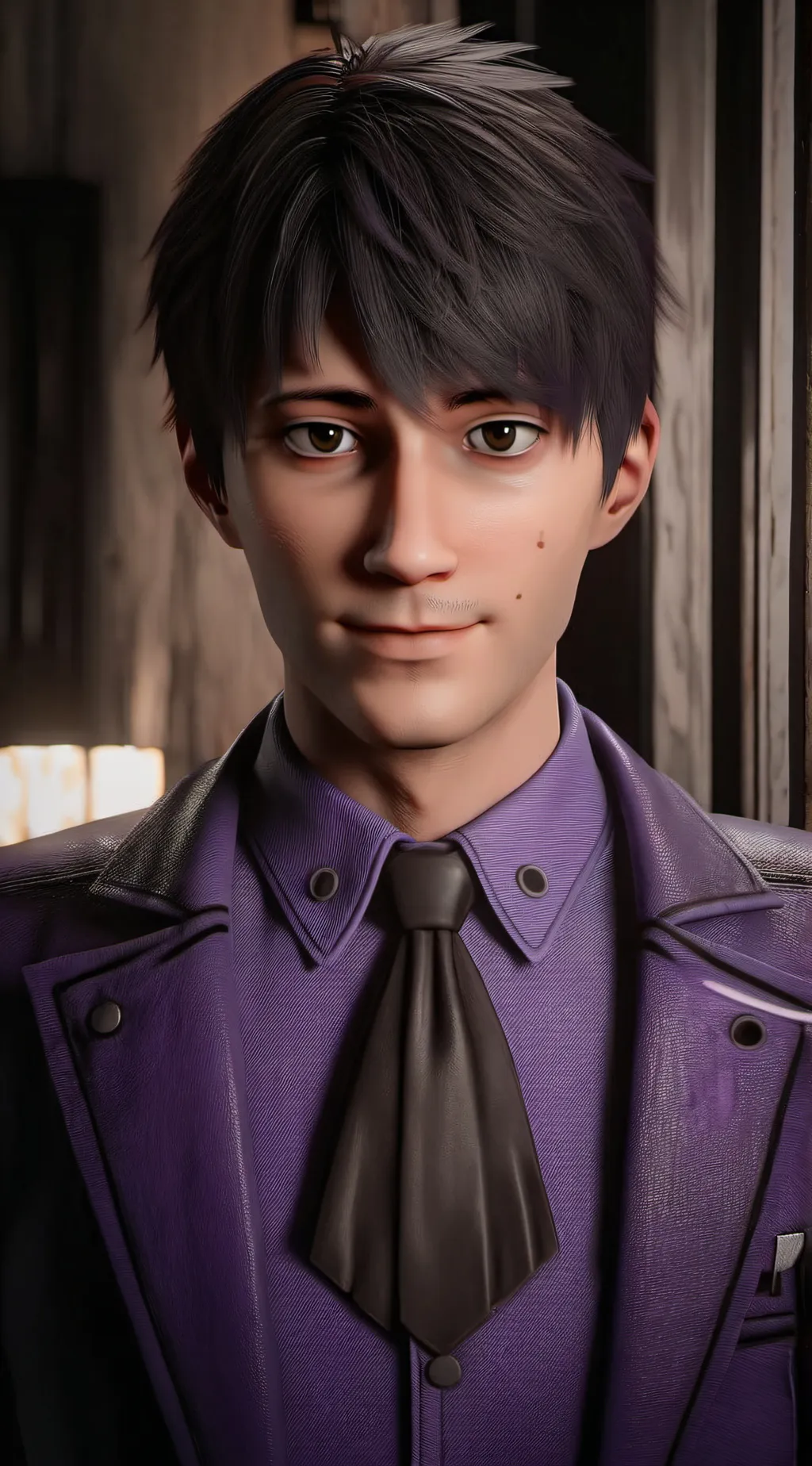 ai character: The purple guy￼ background