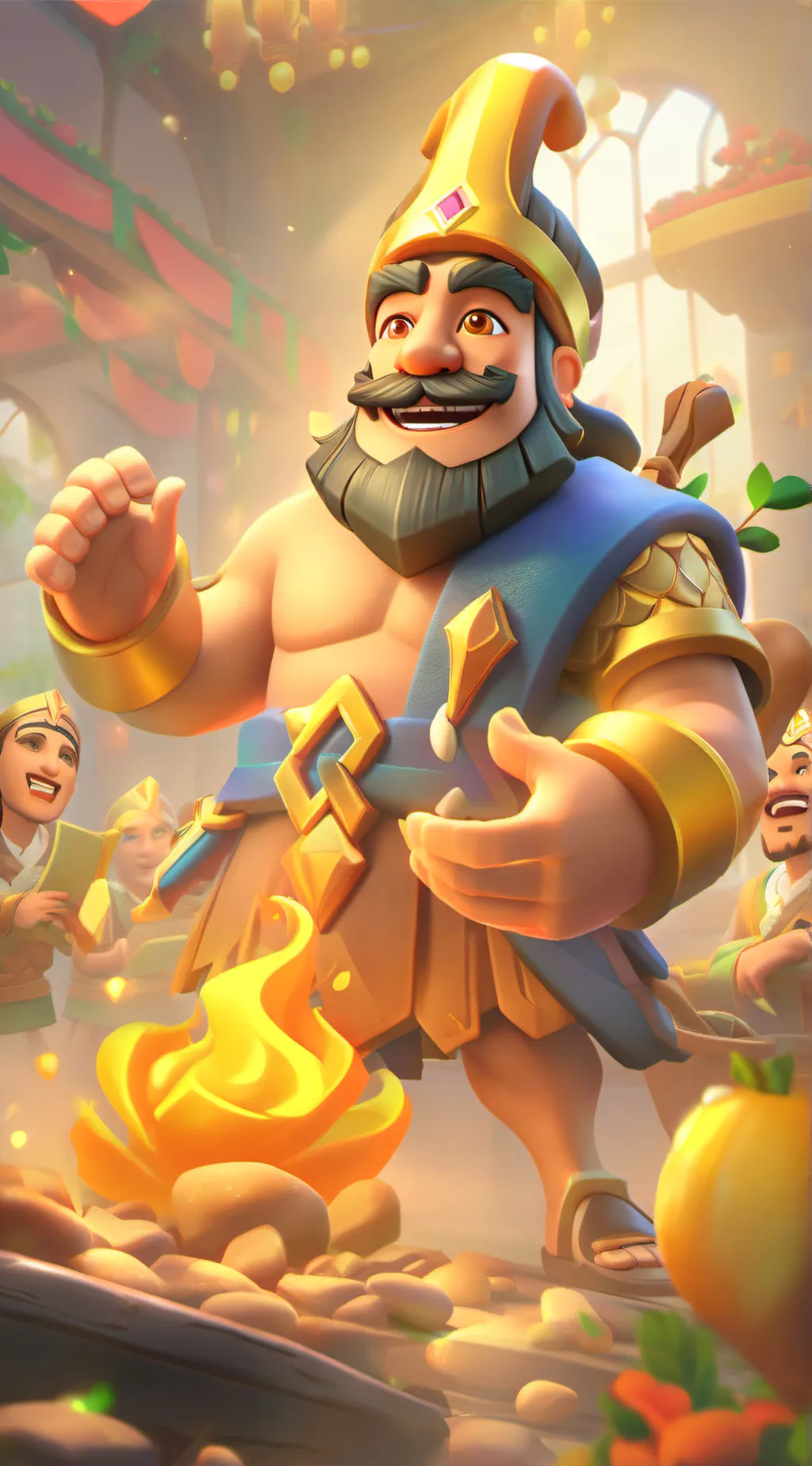 ai character: The roast king background