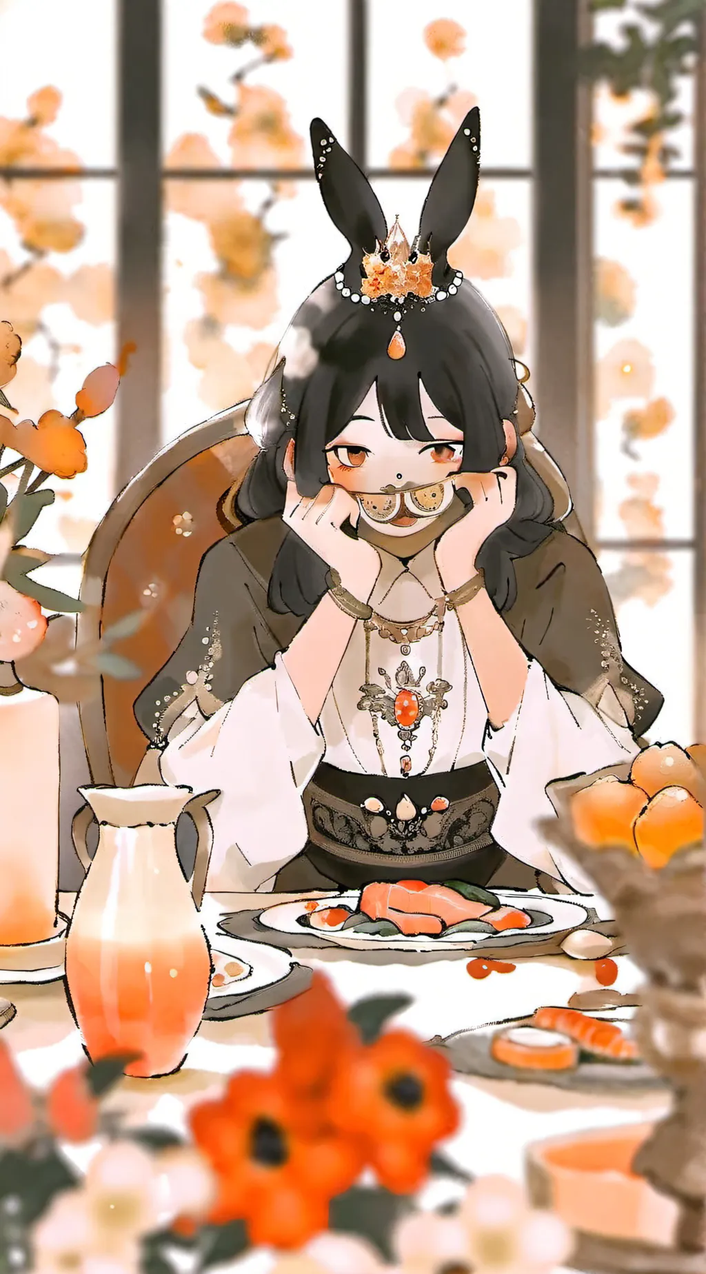 ai character: Miss circe  background