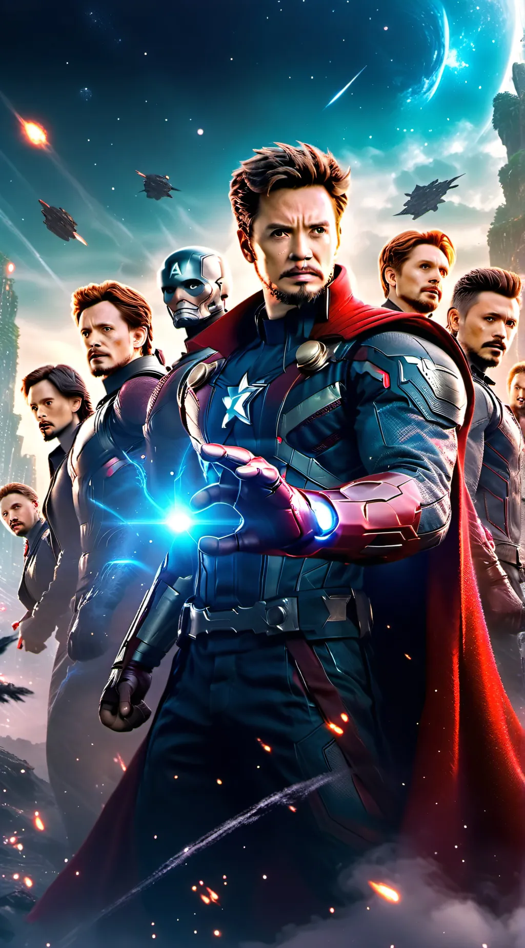 ai character: Avengers  background