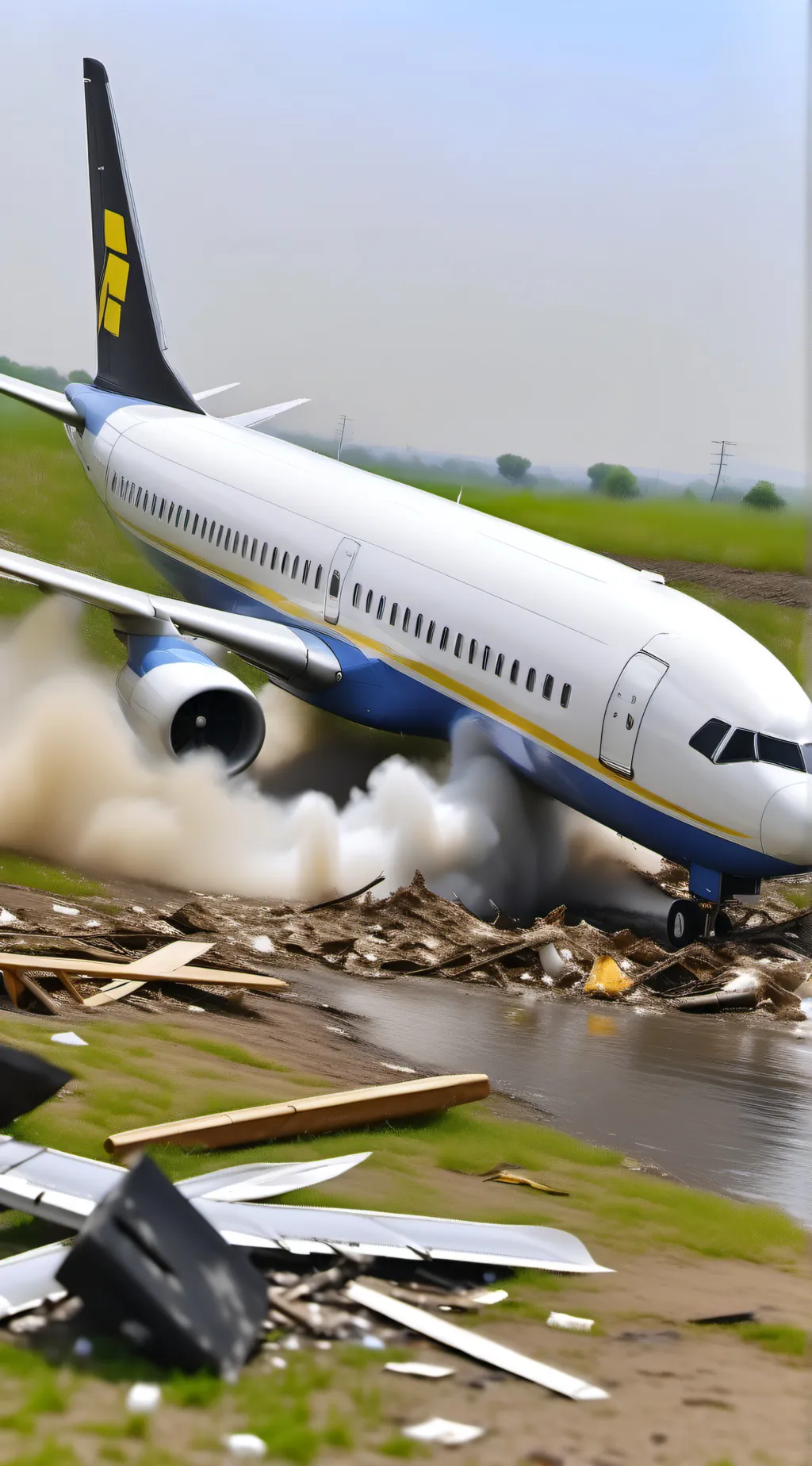 ai character: Plane crash background