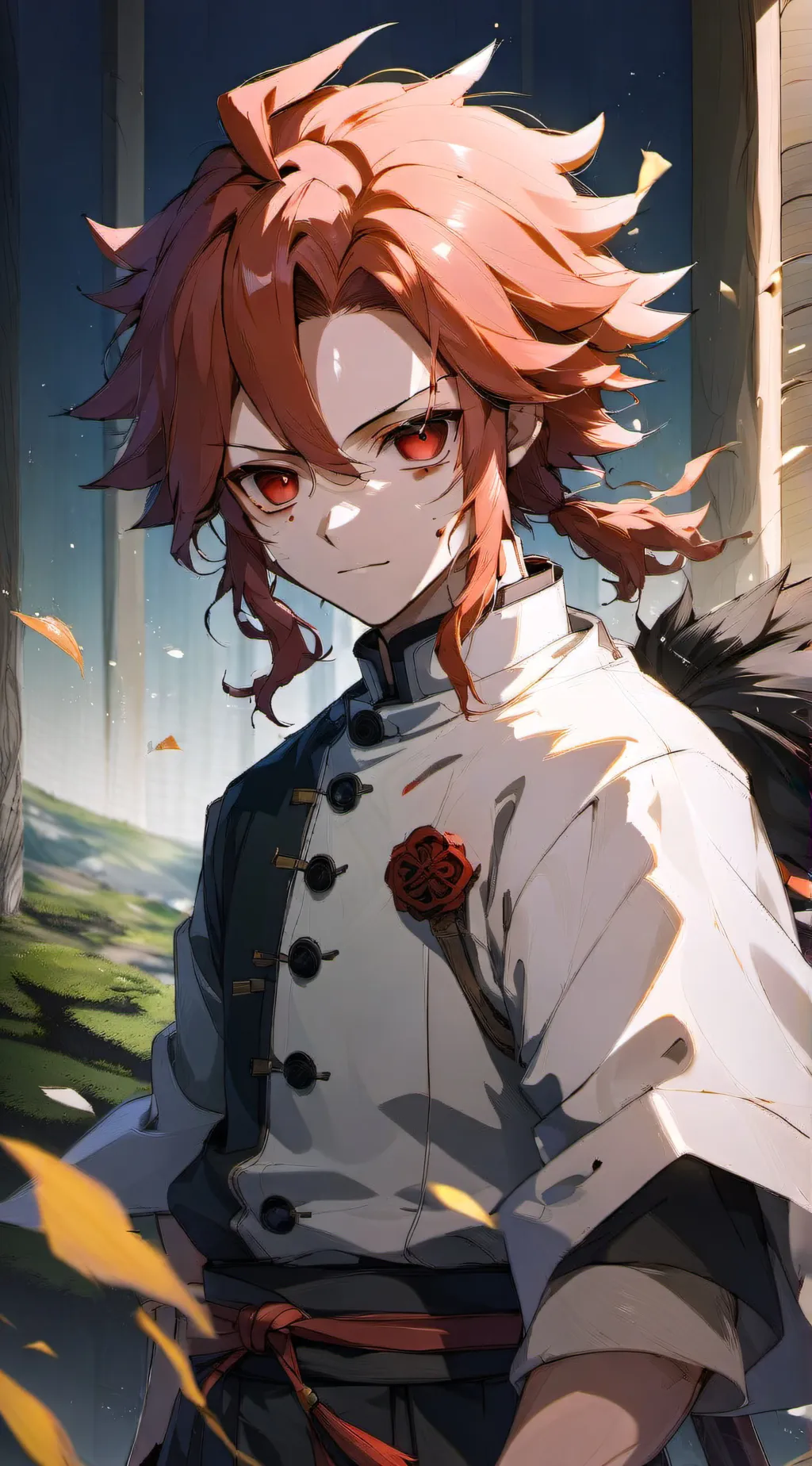 ai character: Tanjio kamdo  background