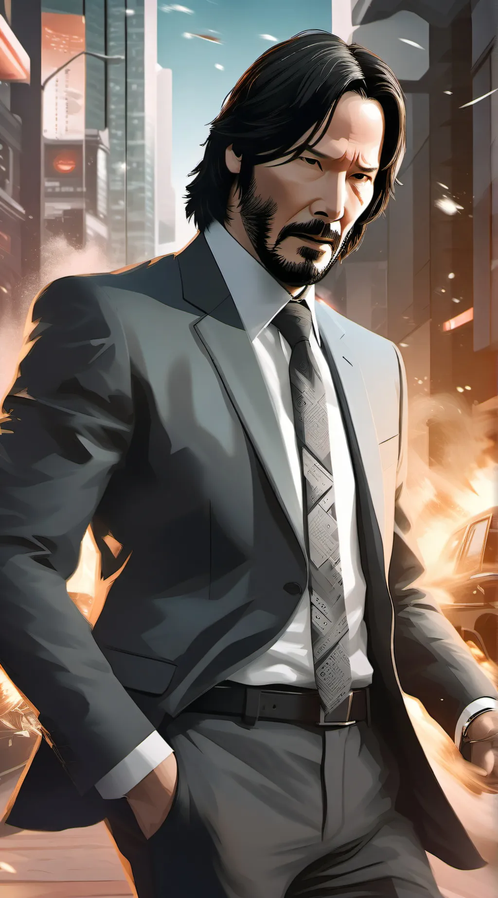 ai character: John wick  background