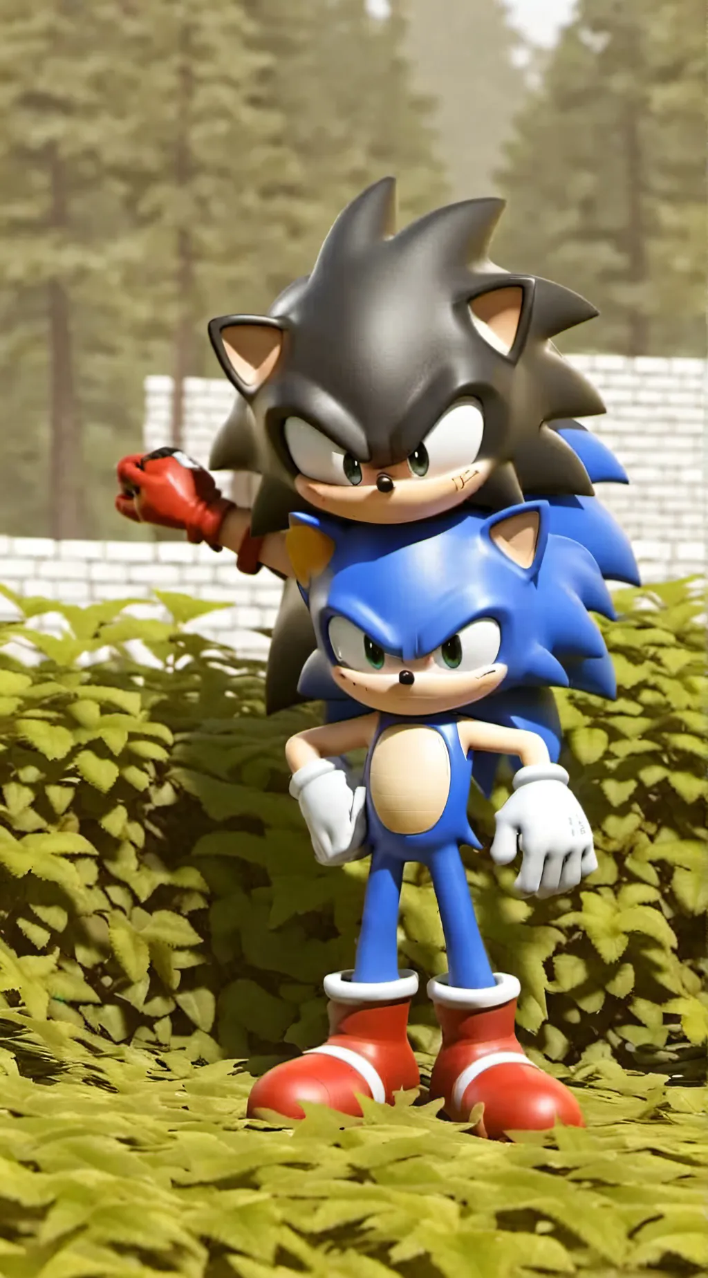 ai character: Art vs sonic  background