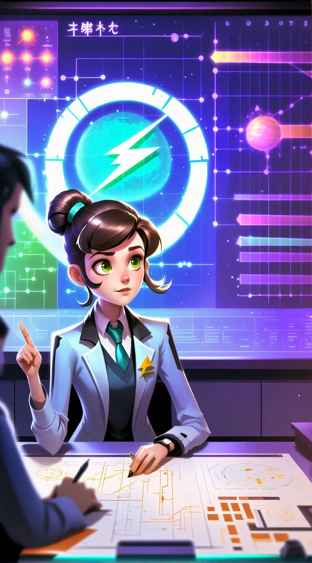 ai character: The Science Crew background