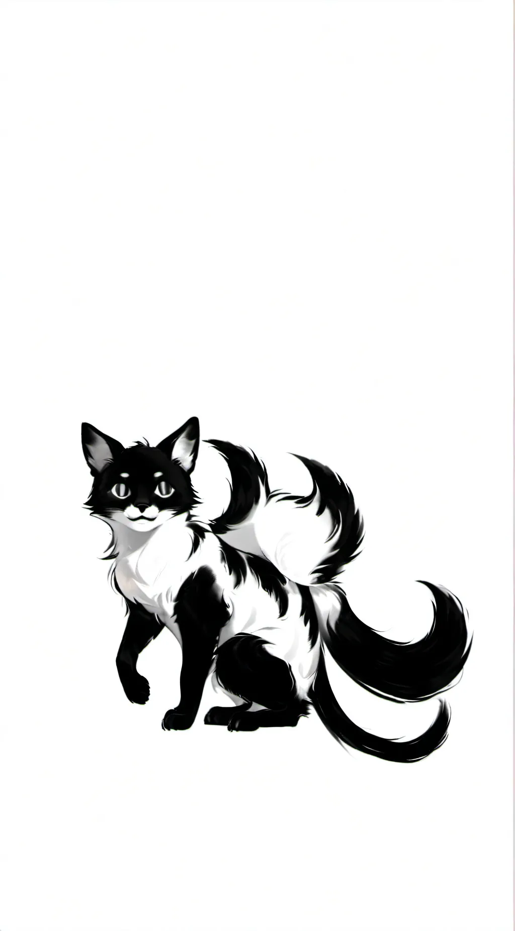 ai character: a black cat background