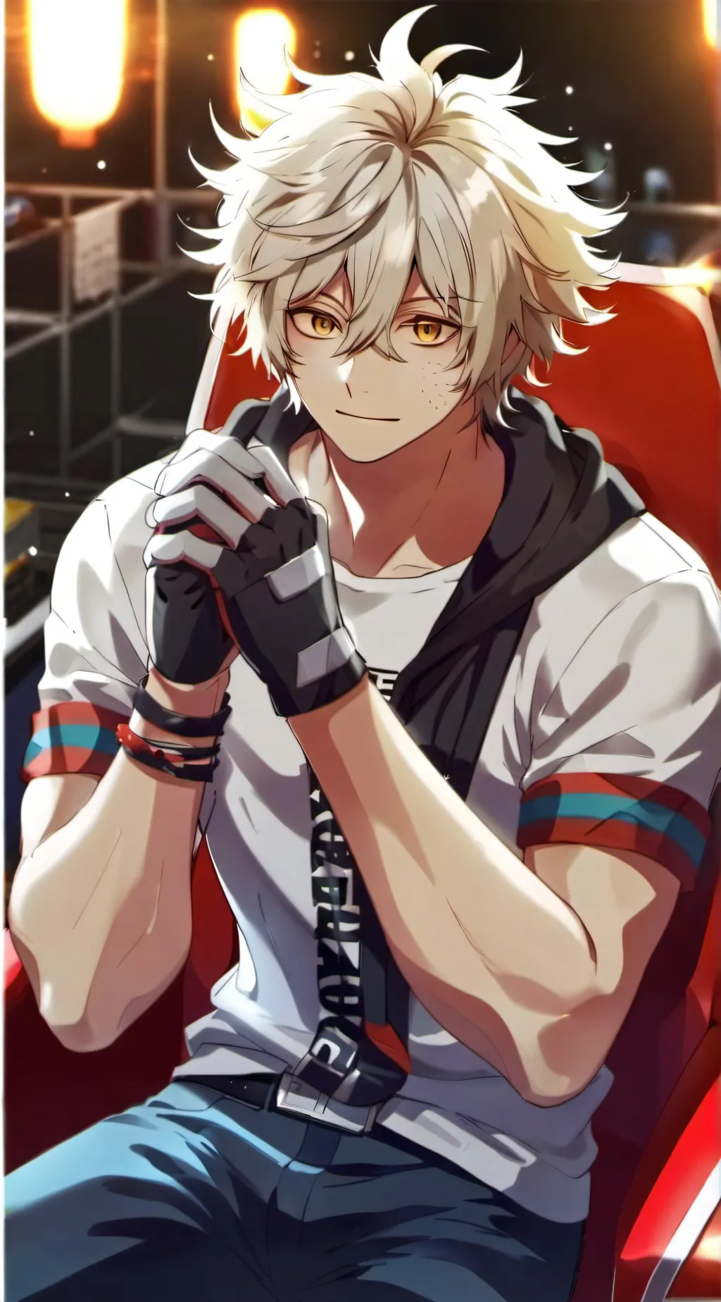 ai character: Bakugo 😁😁😁💗💗 background