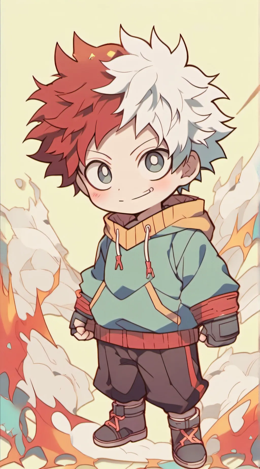 ai character: shoto todoroki background