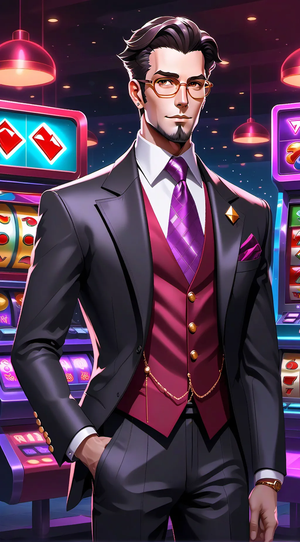ai character: The Gambling God background