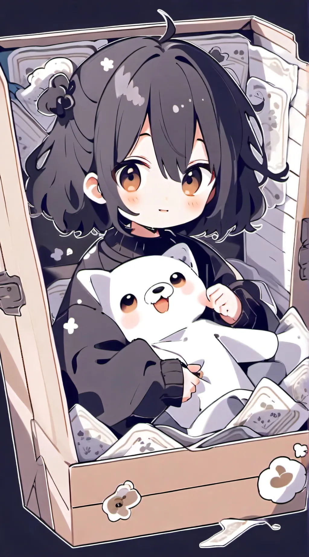 ai character: baby  background