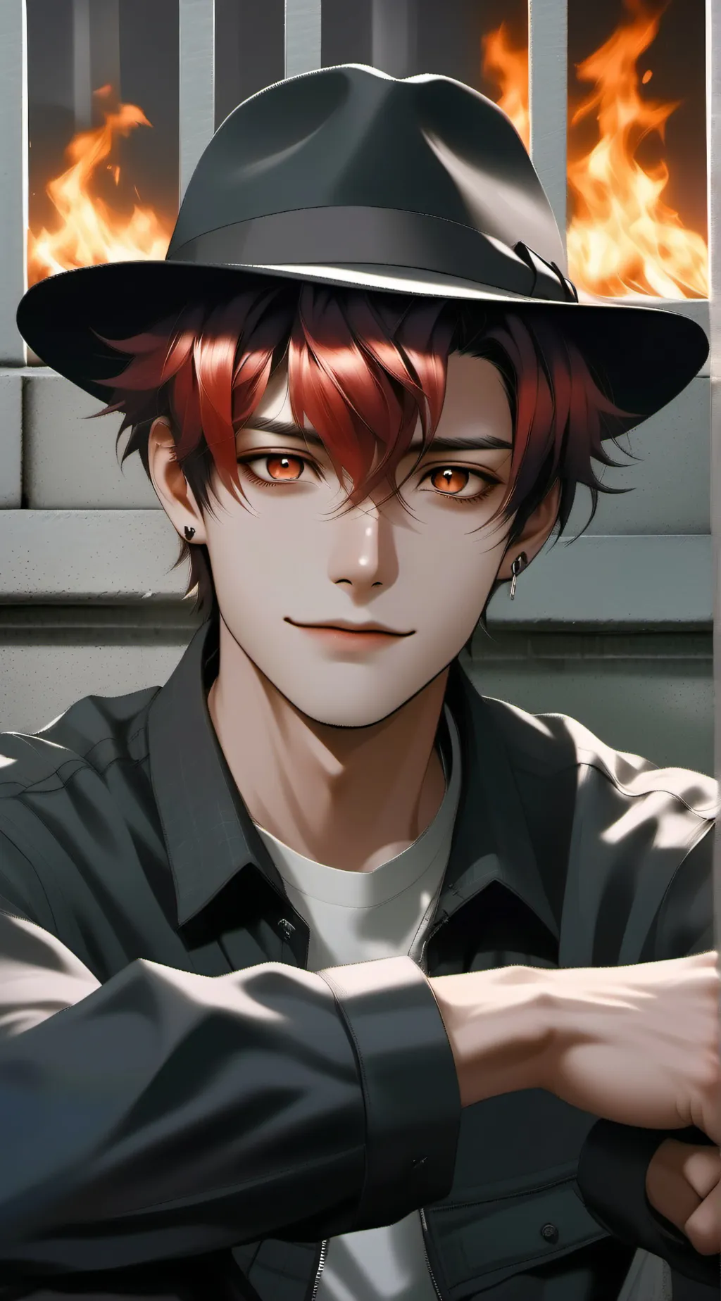 ai character: Henry J.Dog background