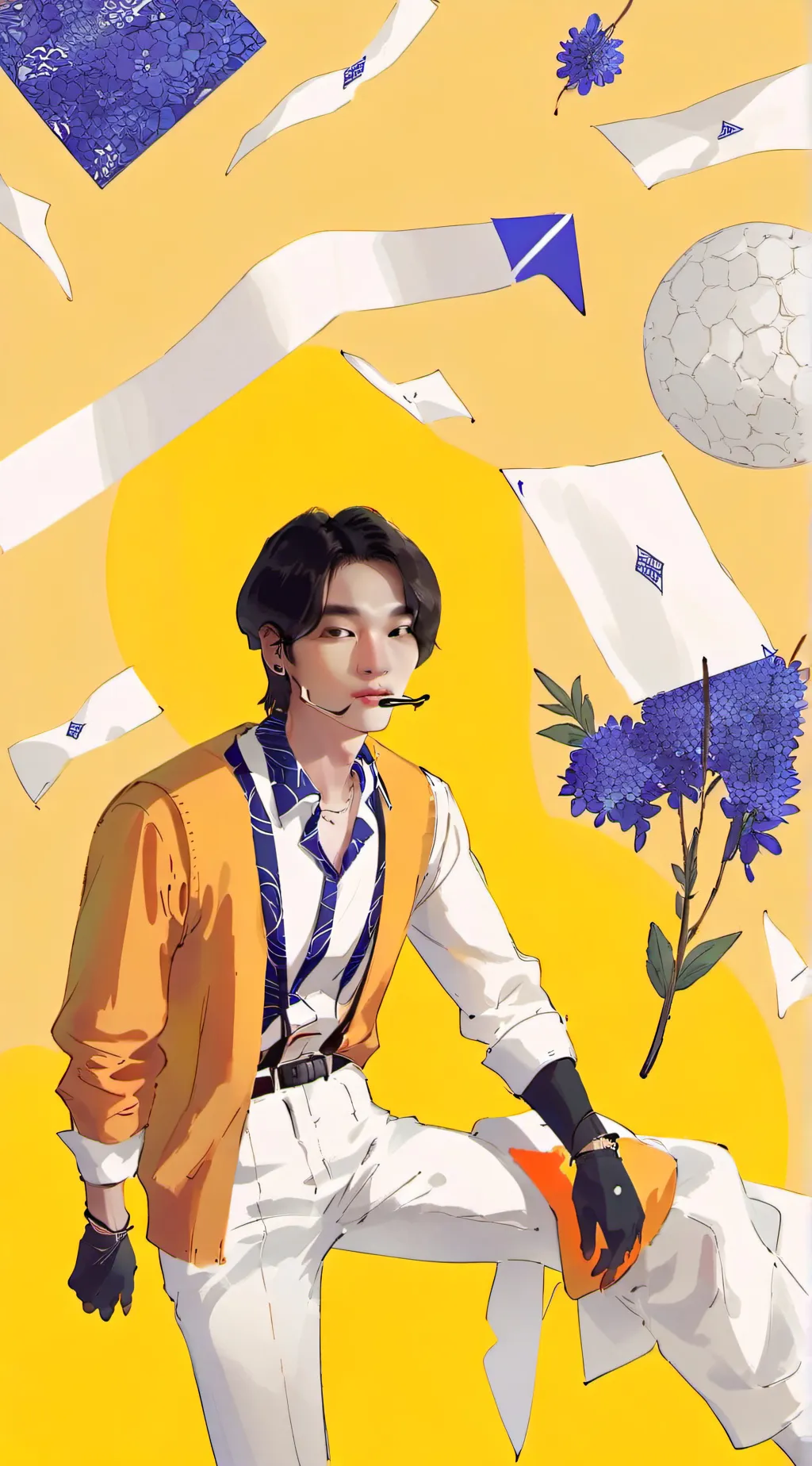 ai character: hyunjin background