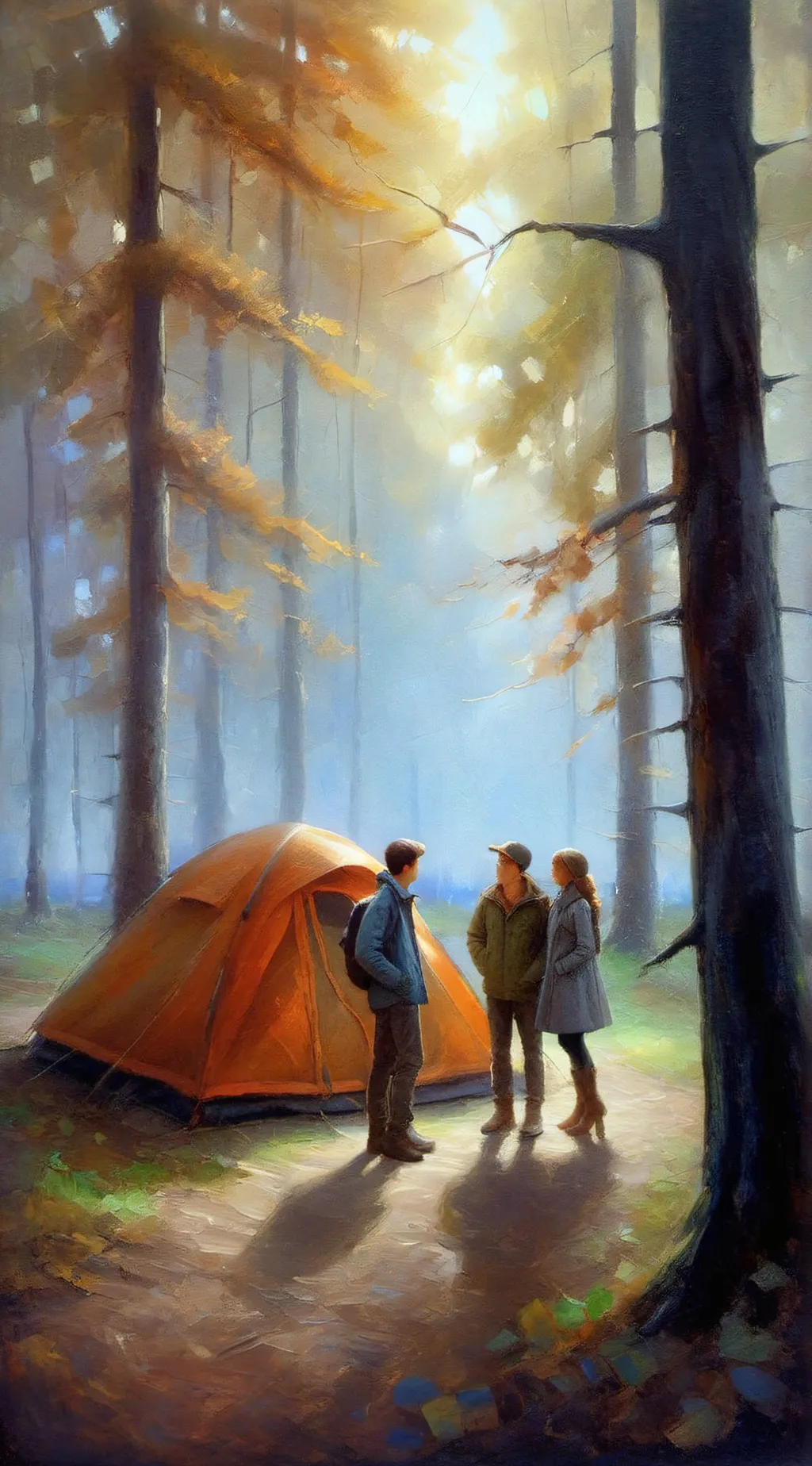 ai character: Campground background