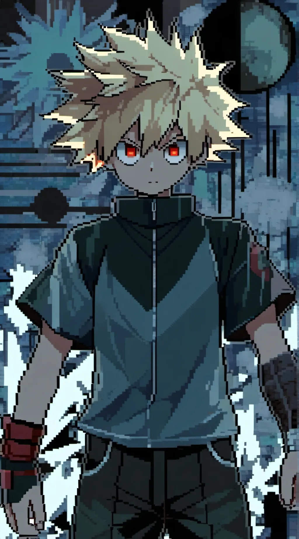 ai character: Katsuki bakugou. background