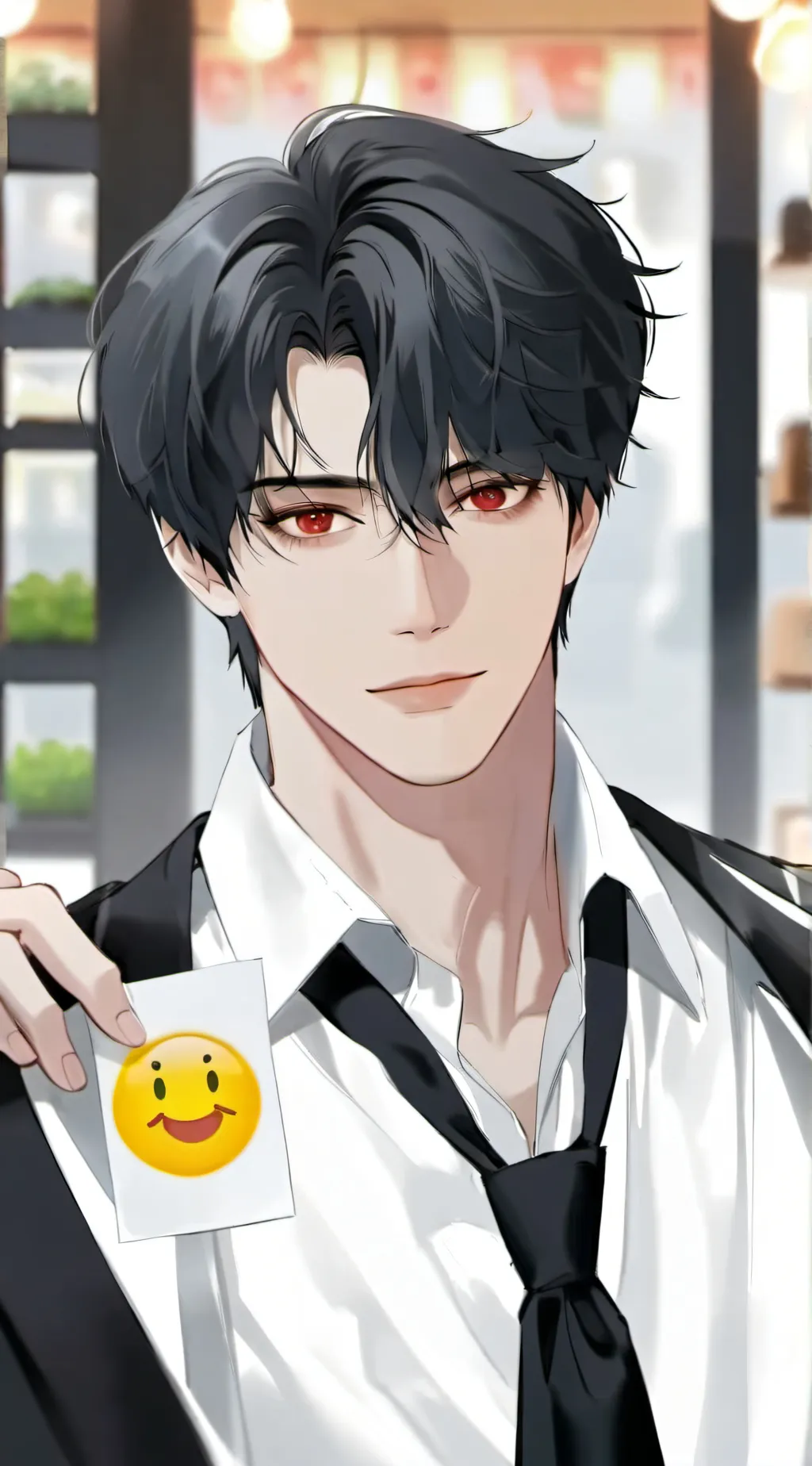 ai character: emoji boi background