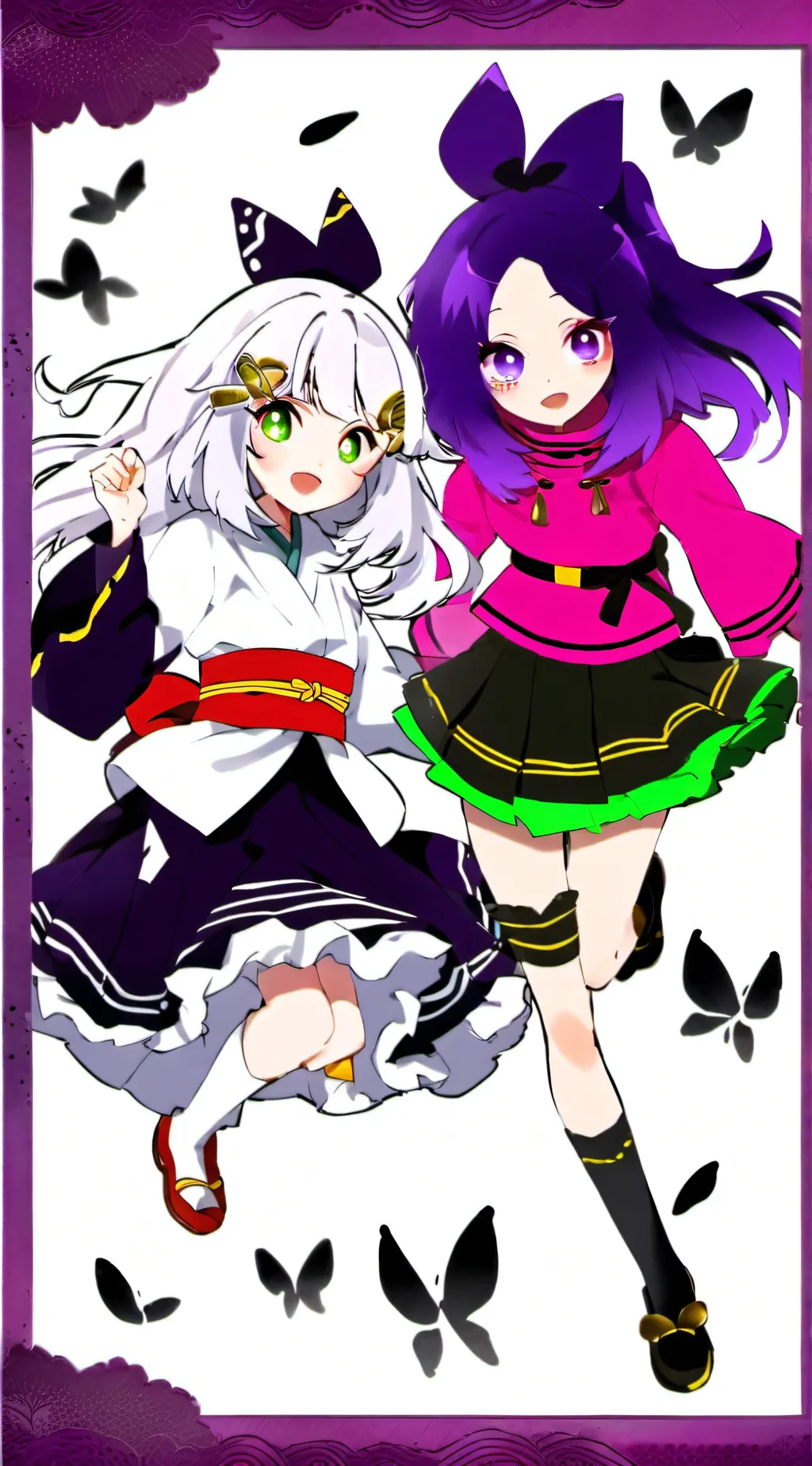 ai character: Shinobu & Mitsuri  background