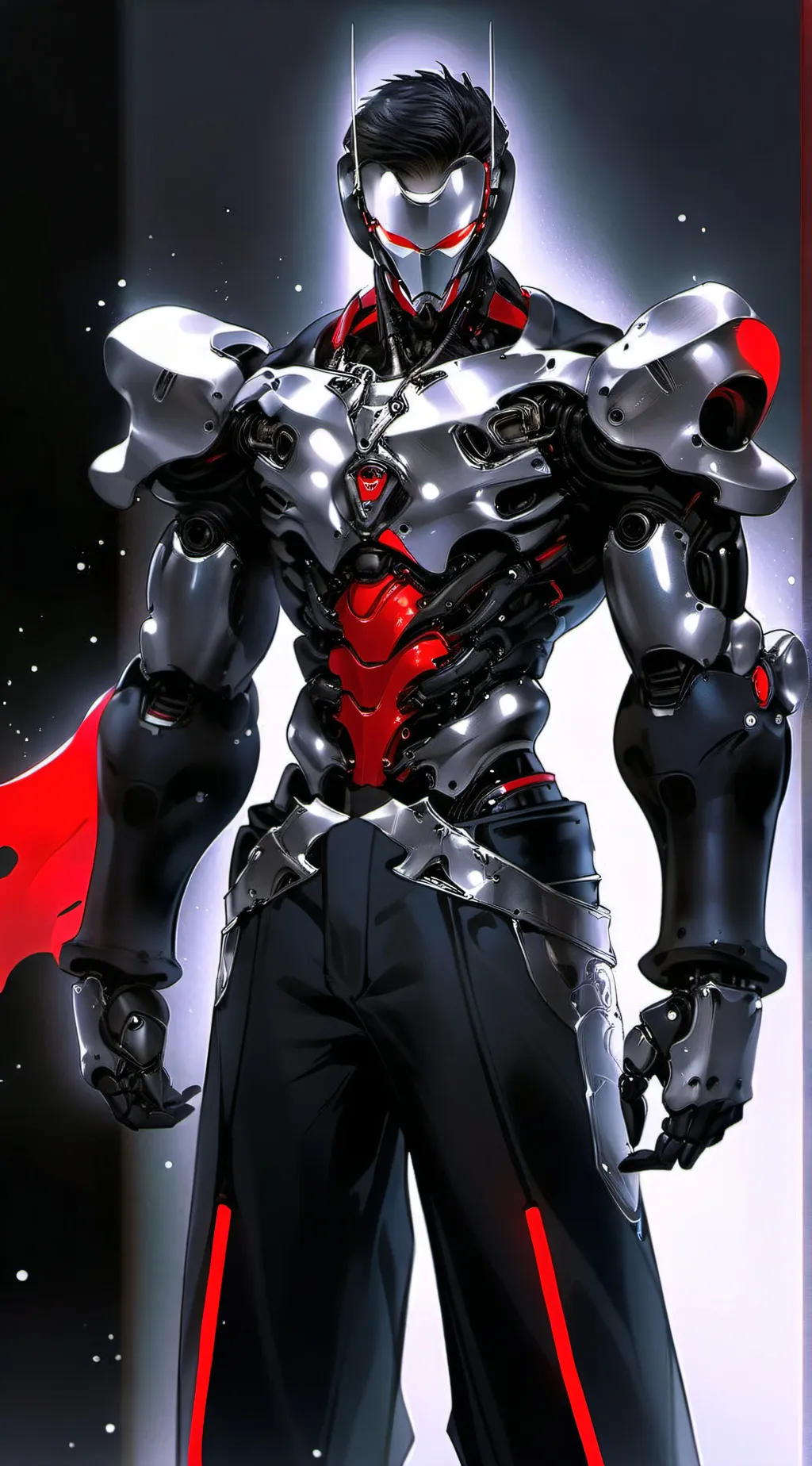 ai character: armored human background