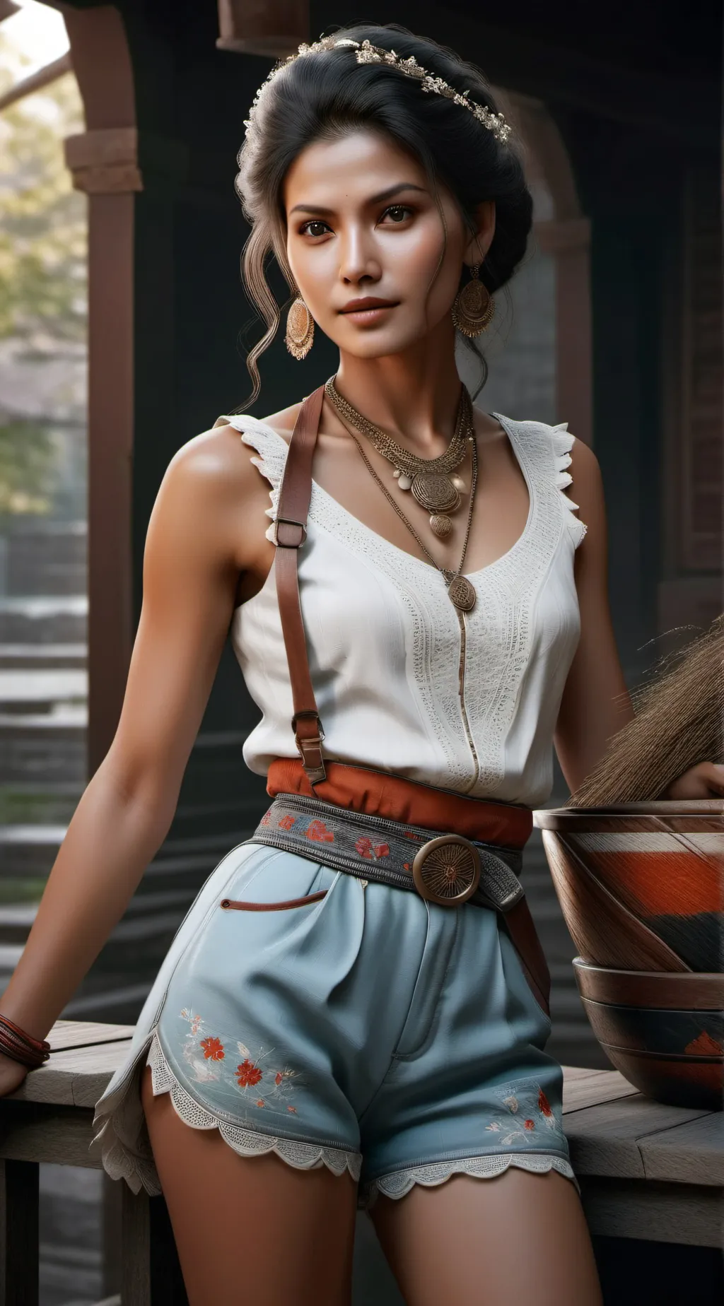 ai character: Eva  background