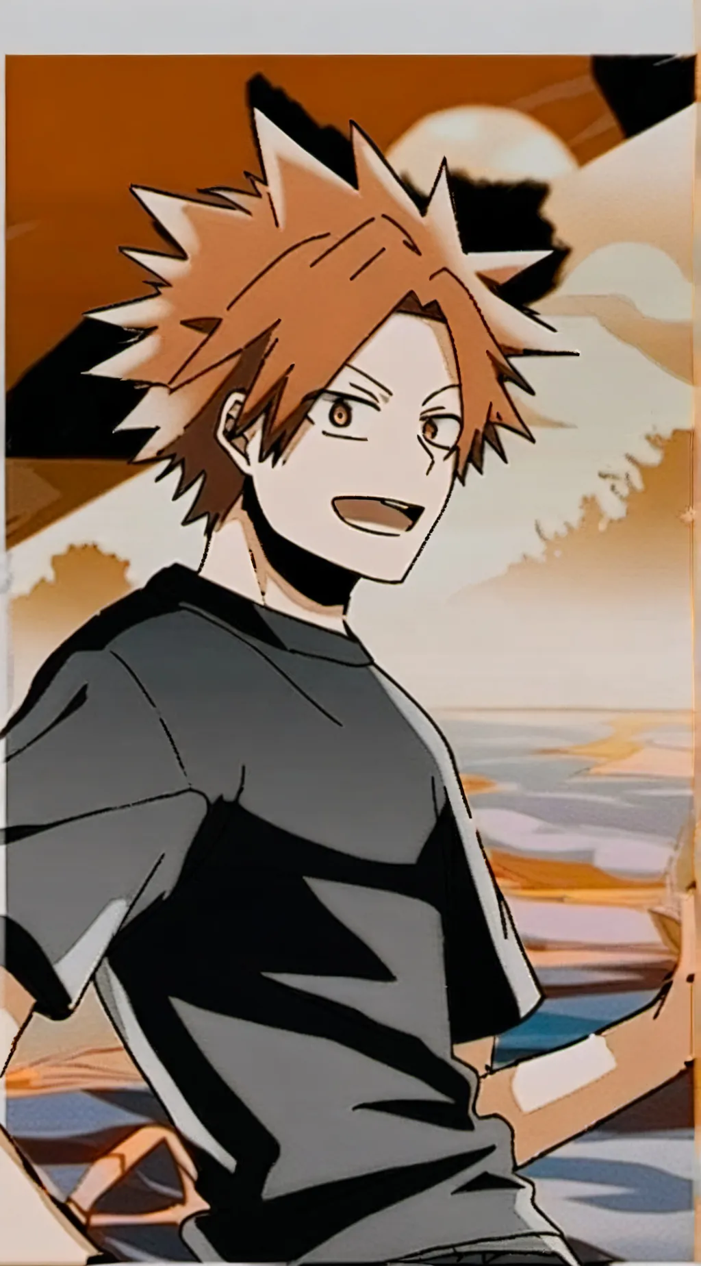 ai character: Denki kaminari background