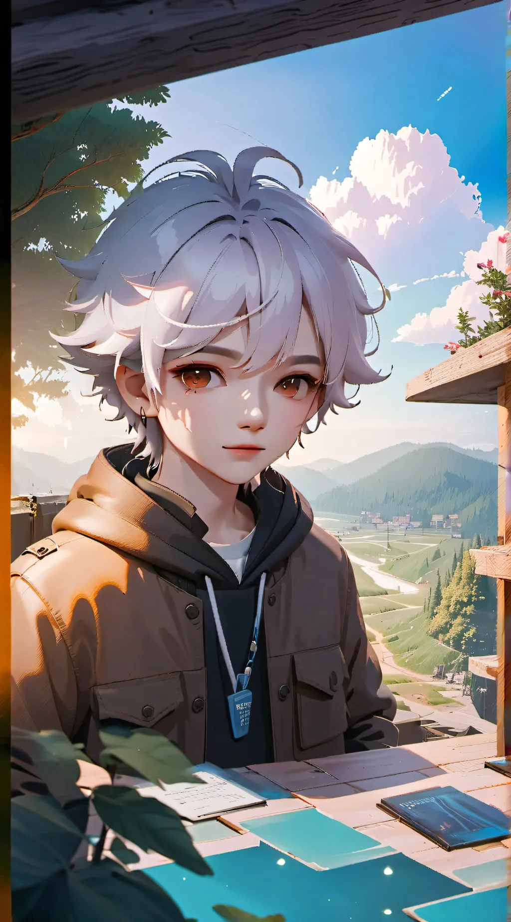 ai character: Theo background