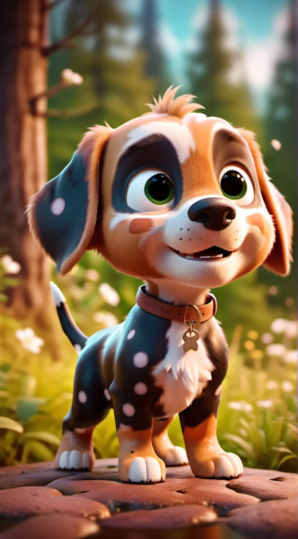 ai character: A puppy background