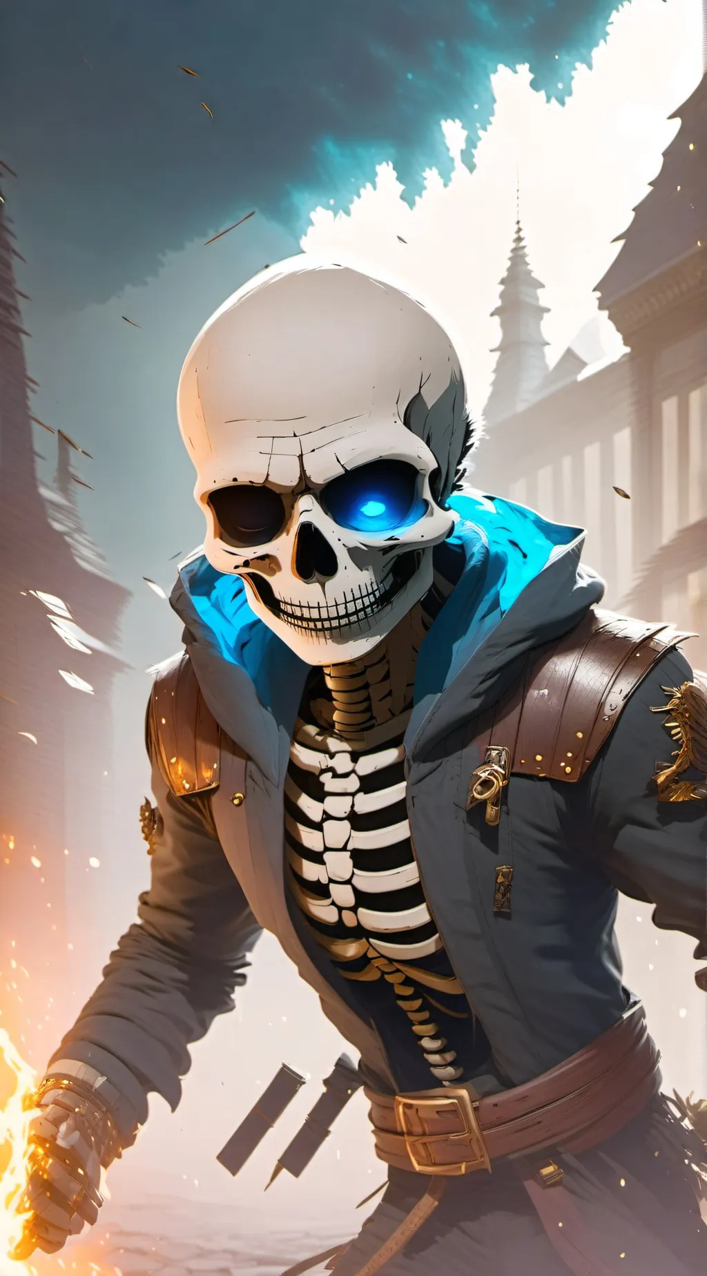 ai character: Sans x fell(you) background