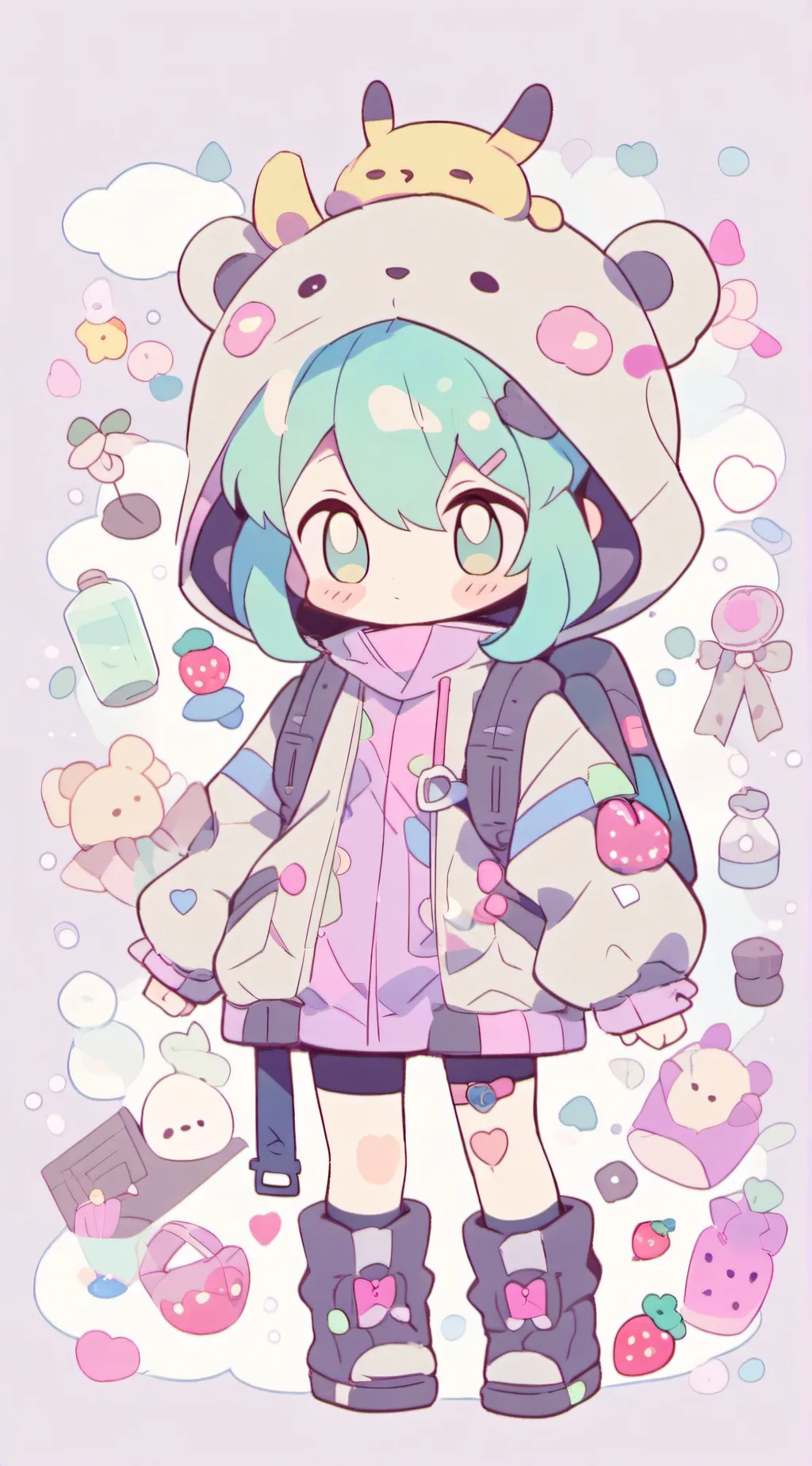 ai character: Goodbye for now background