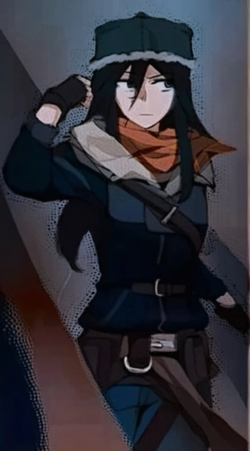 ai character: ∆iden background