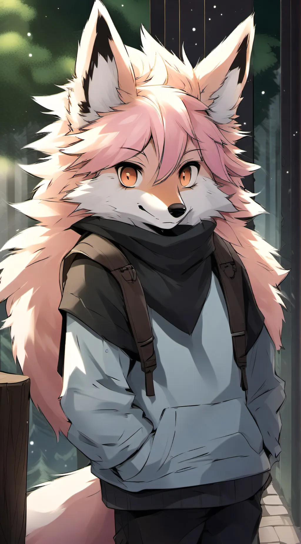 ai character: hazel background