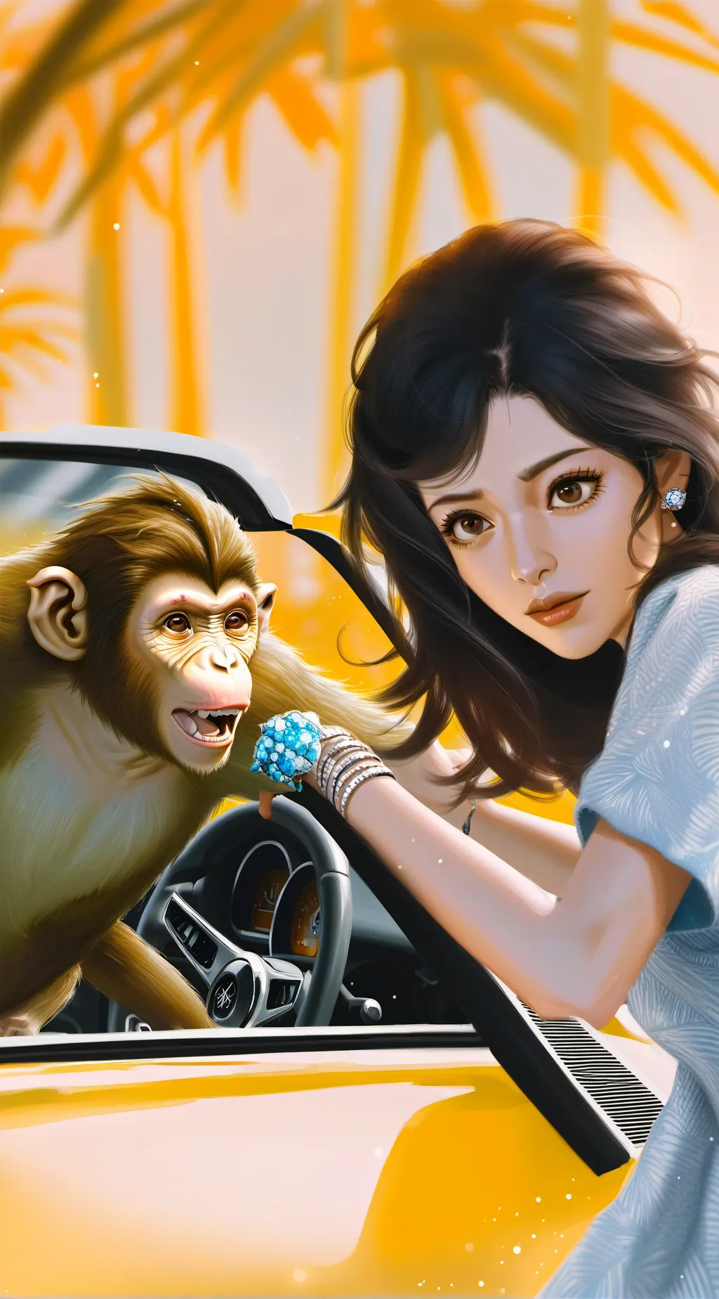 ai character: monkey  background